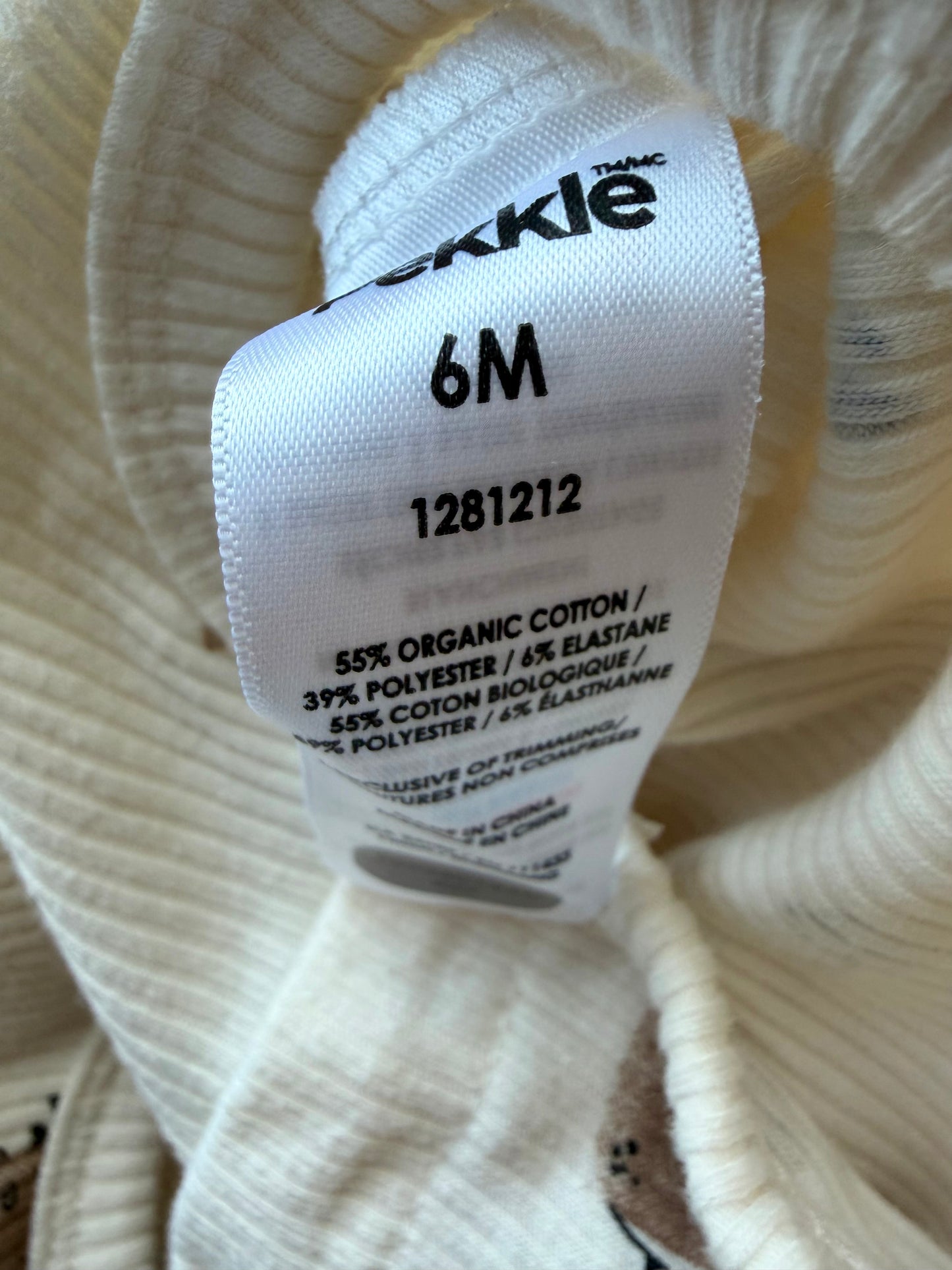 Rino Cream Bodysuit / 6m