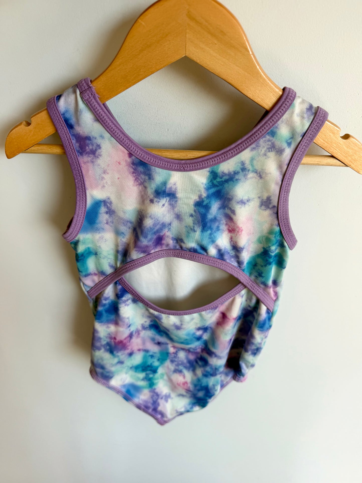 Active Tie Dye Purple Trim Leotard / 4 years
