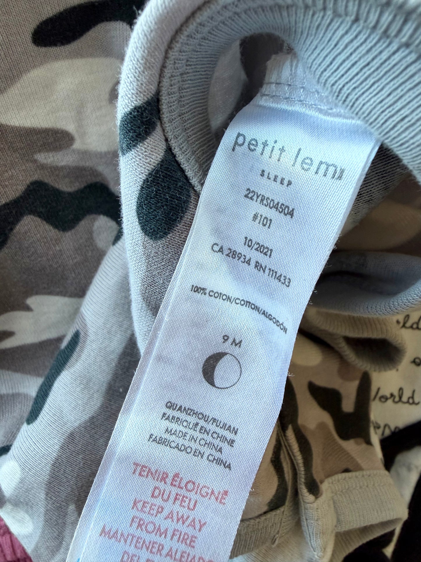 Grey Camo Bodysuit / 9m