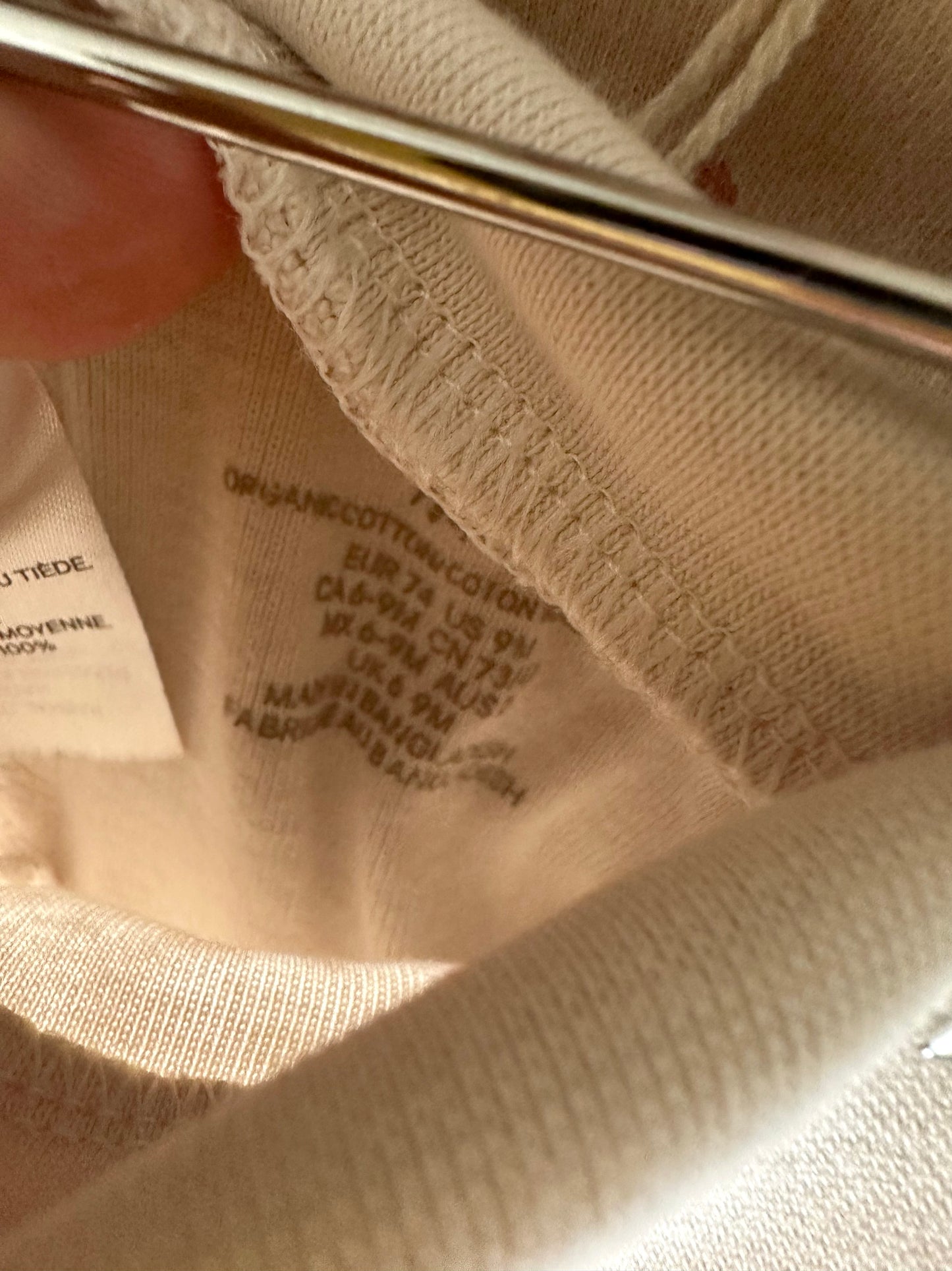 Cream Heart Knee Pants / 6-9m