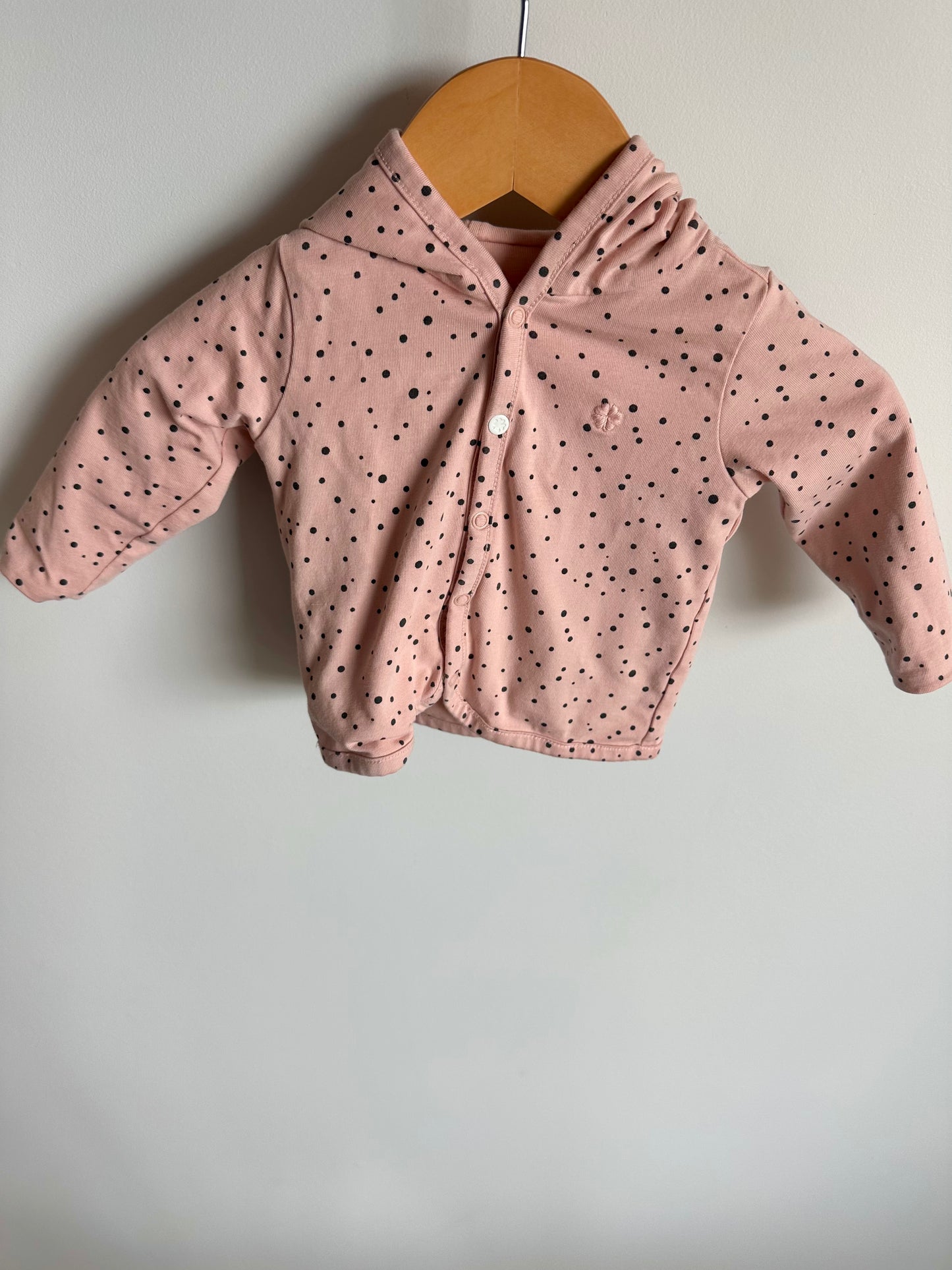 Noppies Pink Dotted Hoodie / 3m
