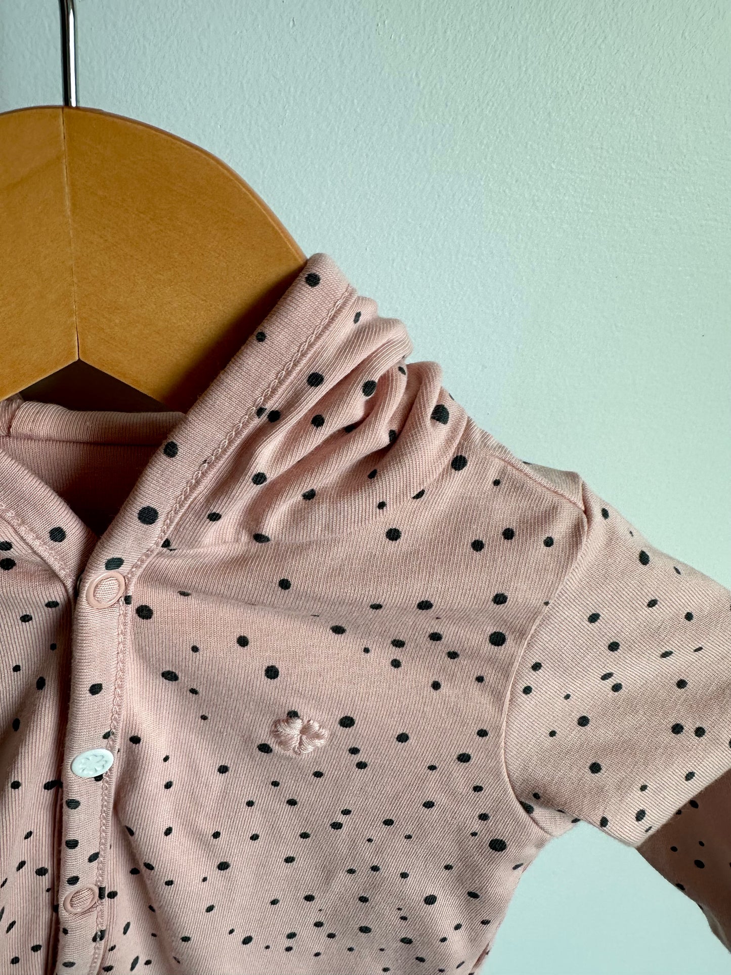 Noppies Pink Dotted Hoodie / 3m