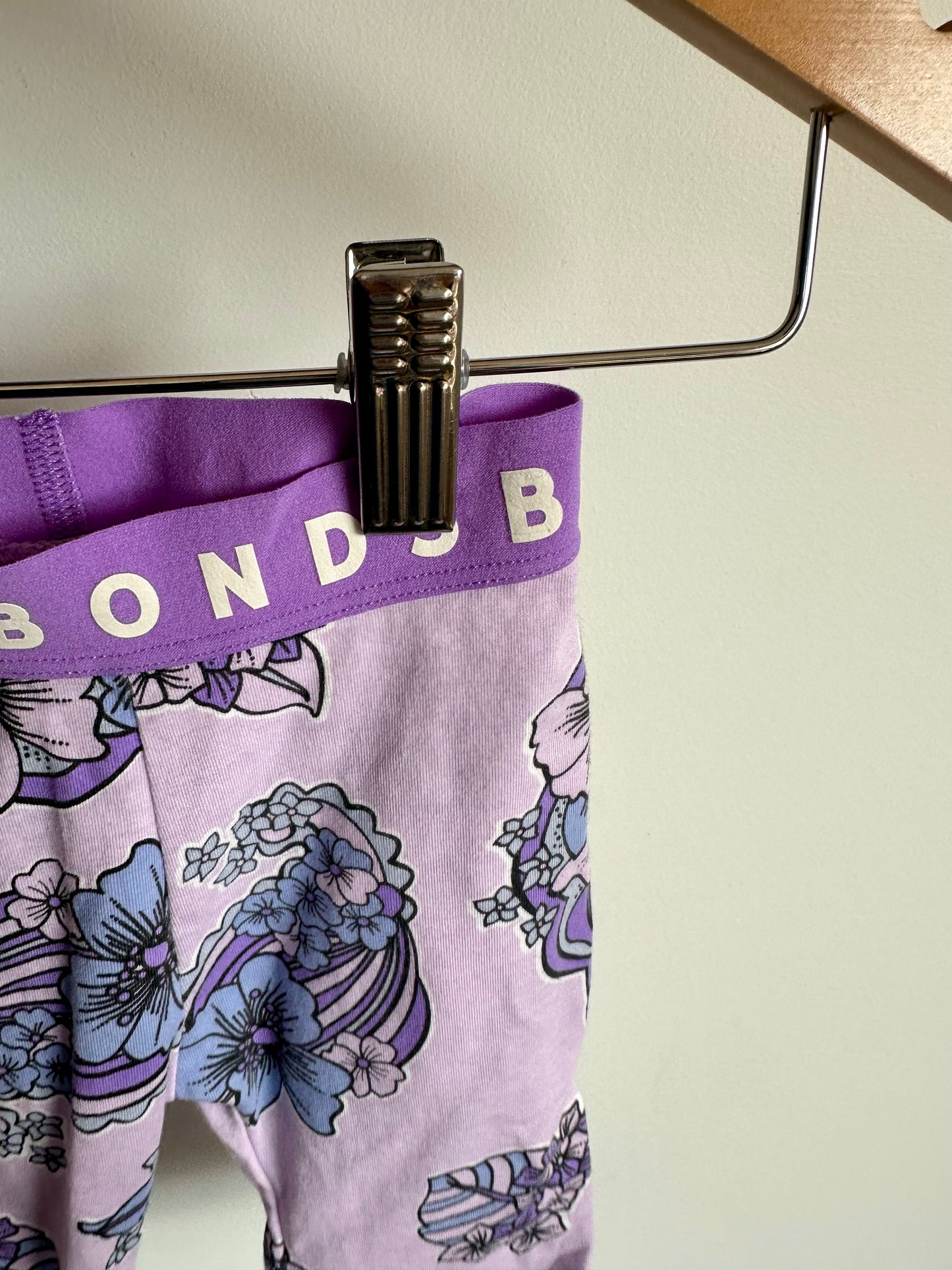 Bonds Flared Purple Floral Pants / 3-6m (Size 00)