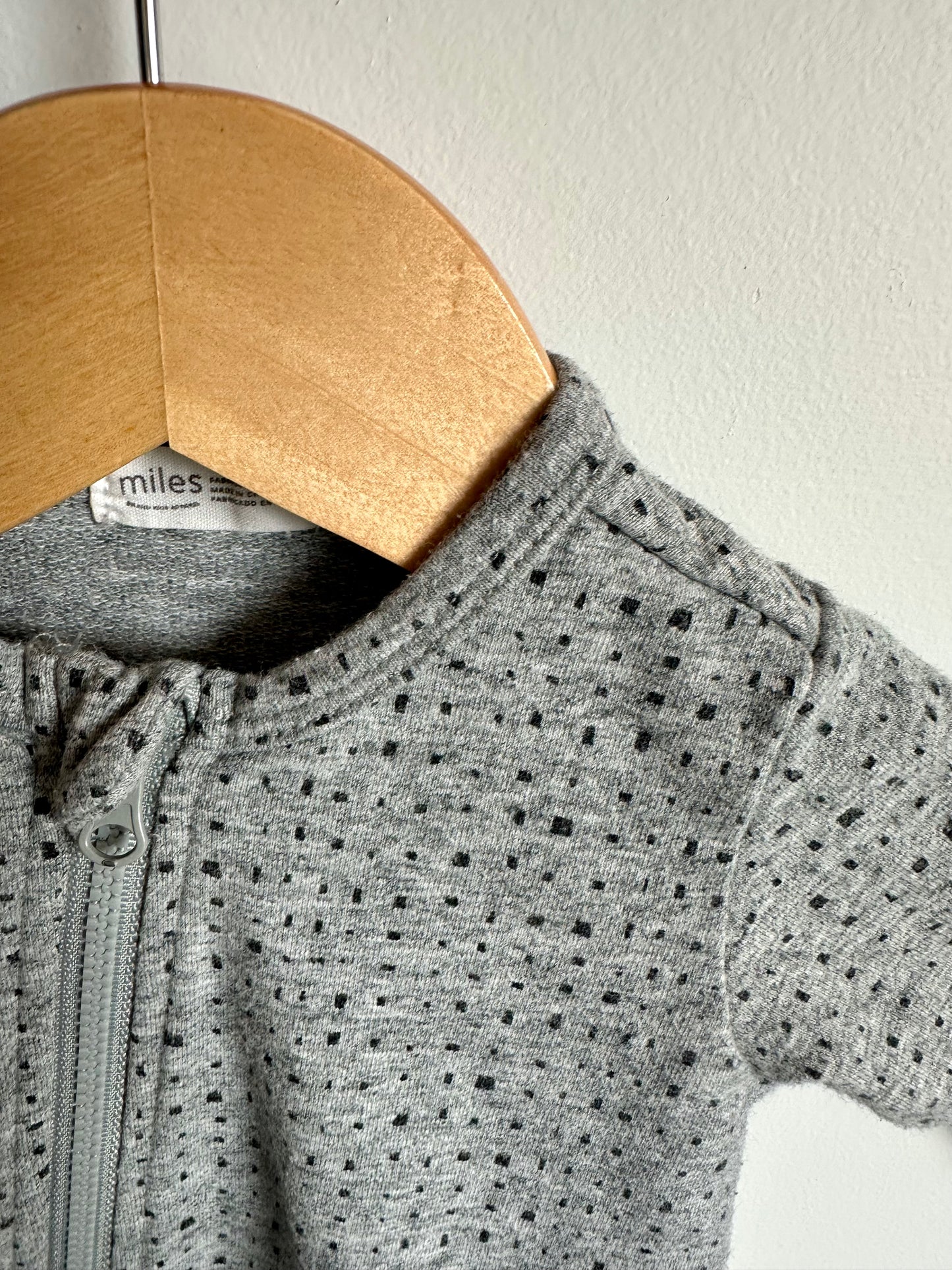 Miles Grey Dotted Jumpsuit / 3m