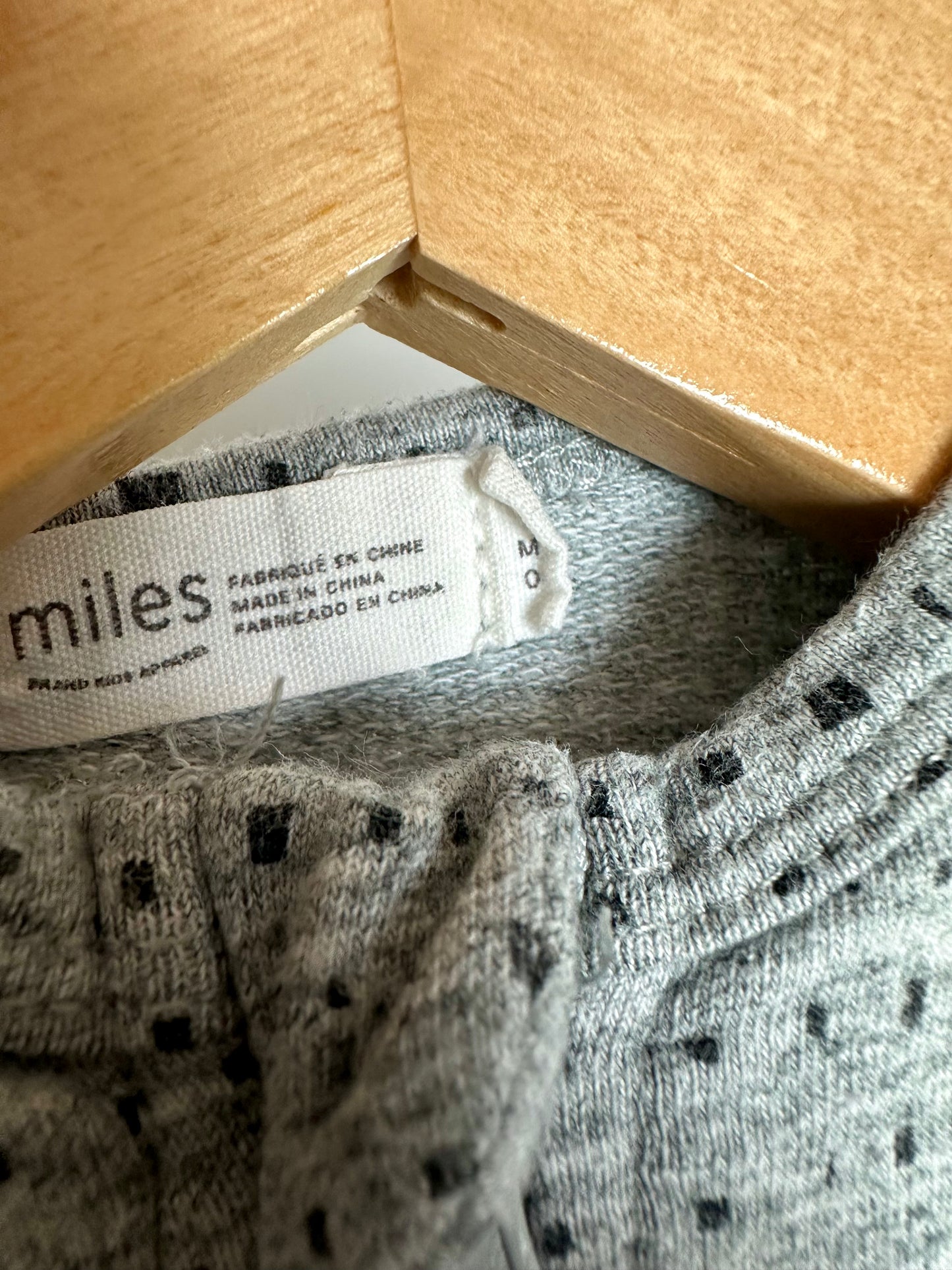 Miles Grey Dotted Jumpsuit / 3m