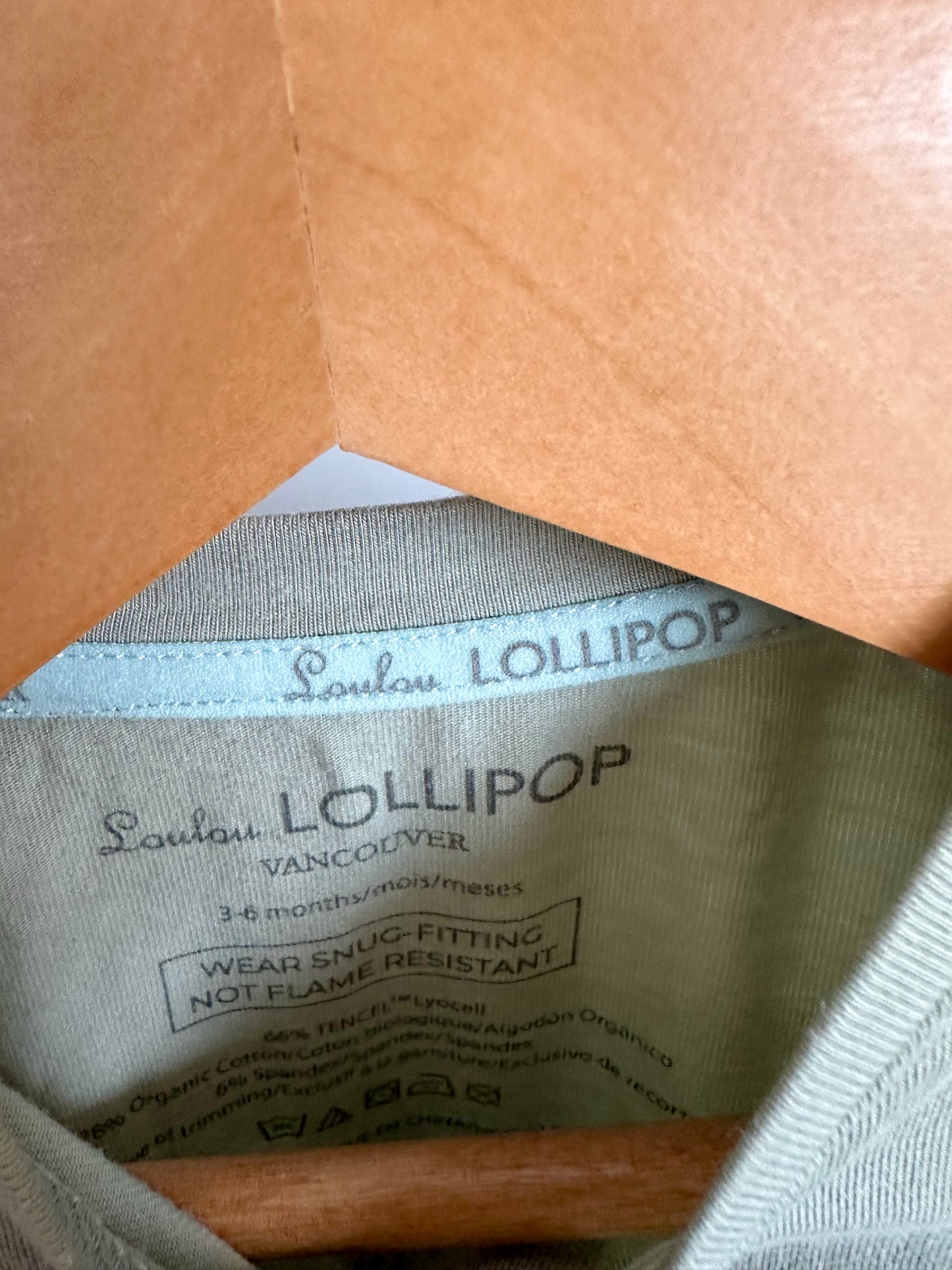 LouLou Lollipop Light Green Sleeper / 3-6m