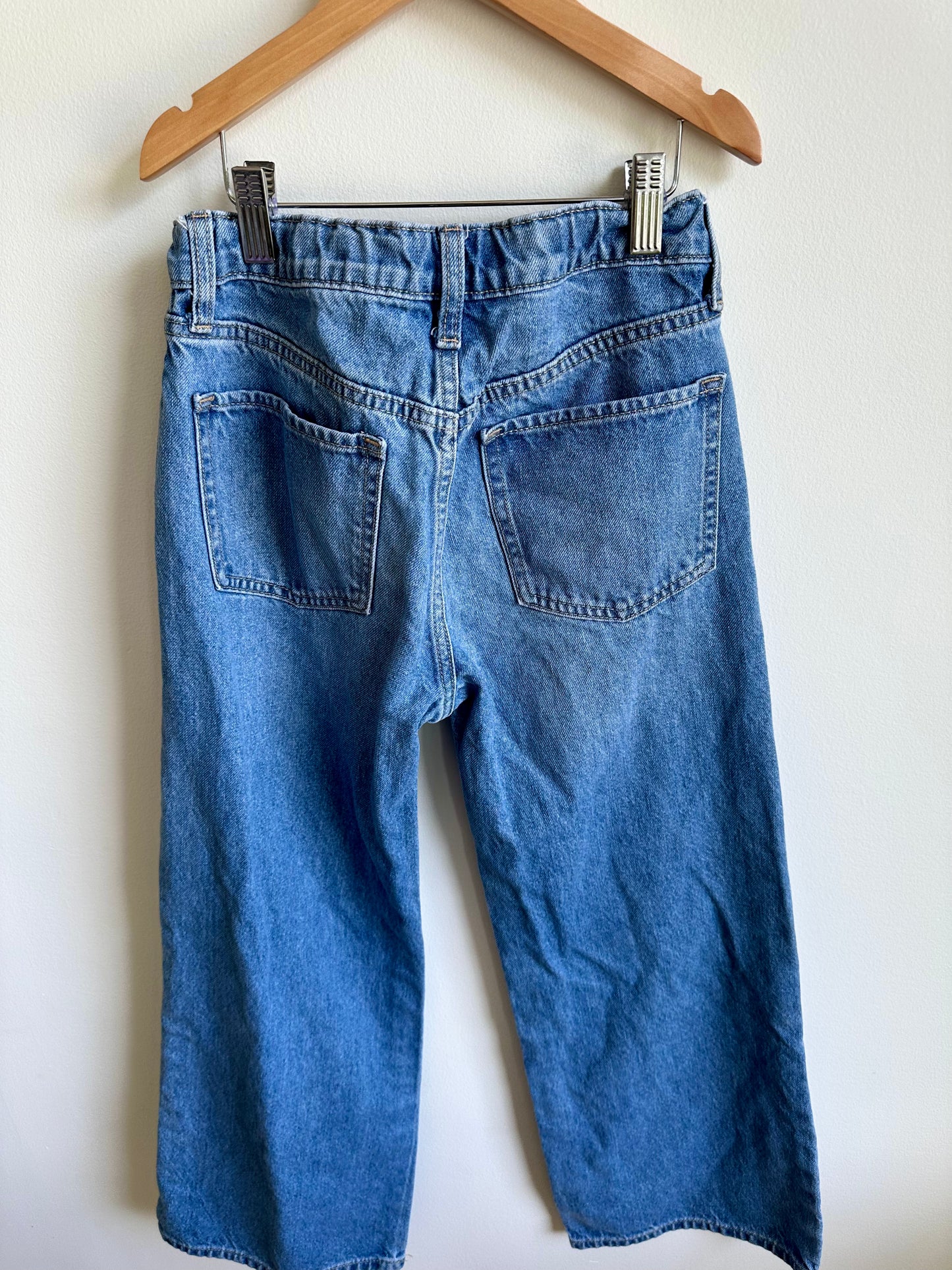 High Rise Distressed Wide Leg Jeans / 12 years