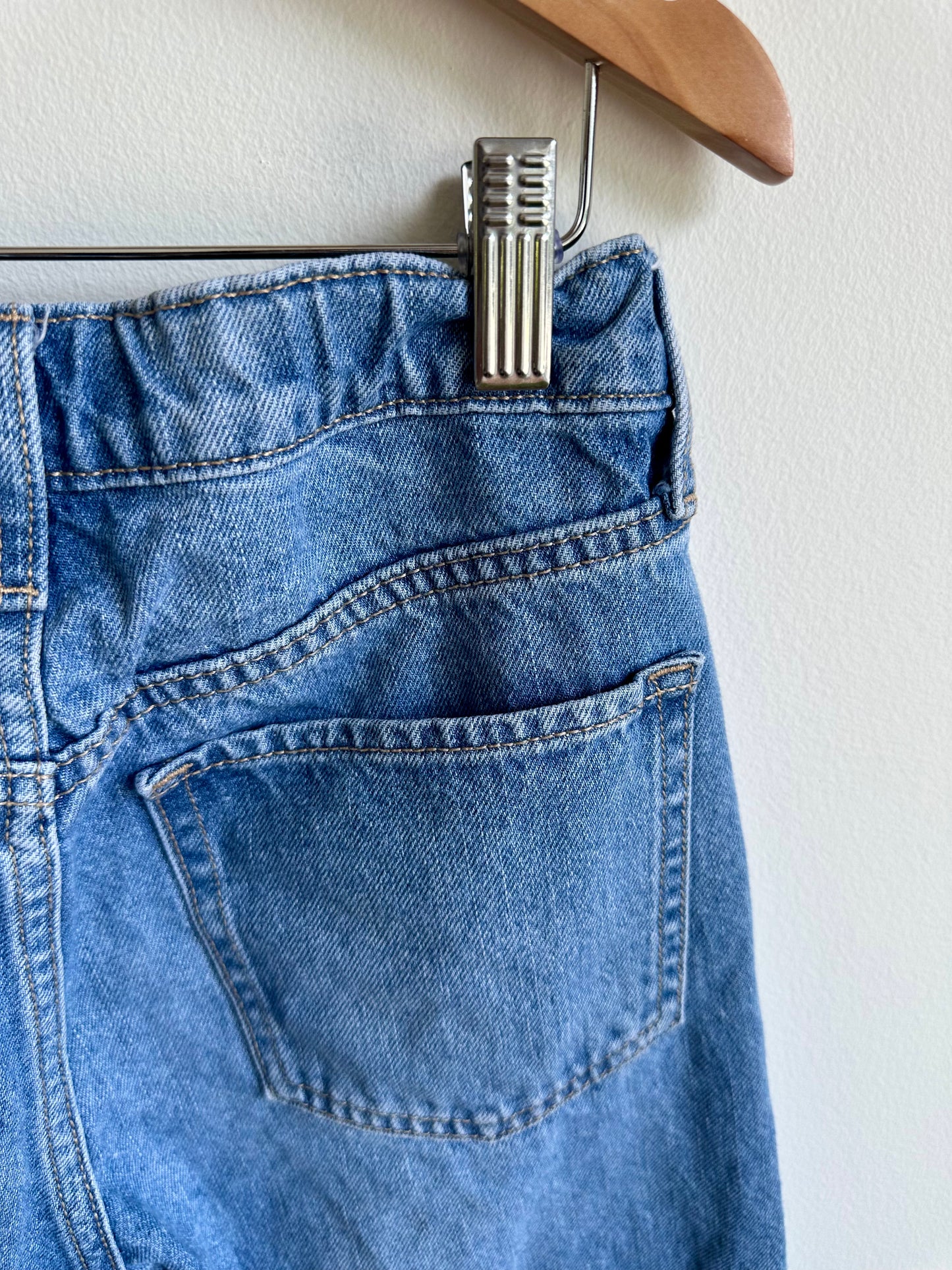 High Rise Distressed Wide Leg Jeans / 12 years