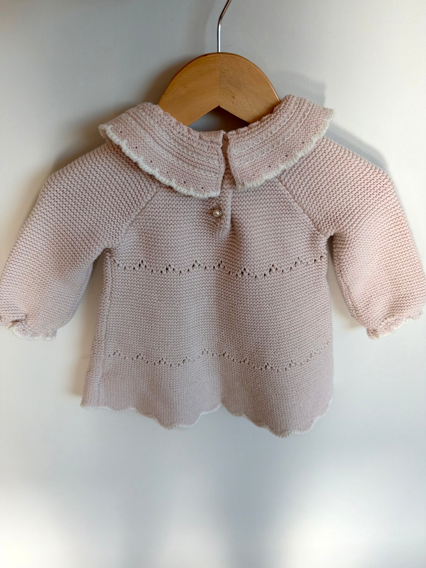 Blush Knit Pearl Dress / 3-6m