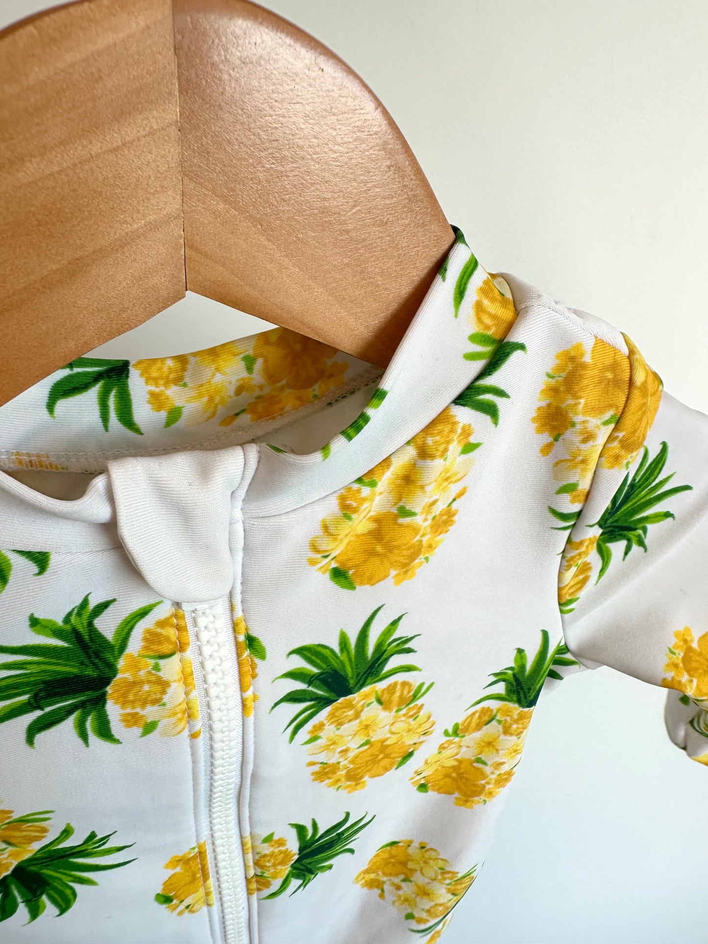 Yellow Flower Zip Swimsuit / 12-18m
