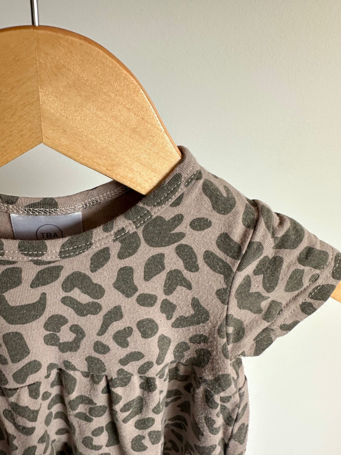 TBA Bamboo Animal Print Short Sleeve Dress / 0-6m