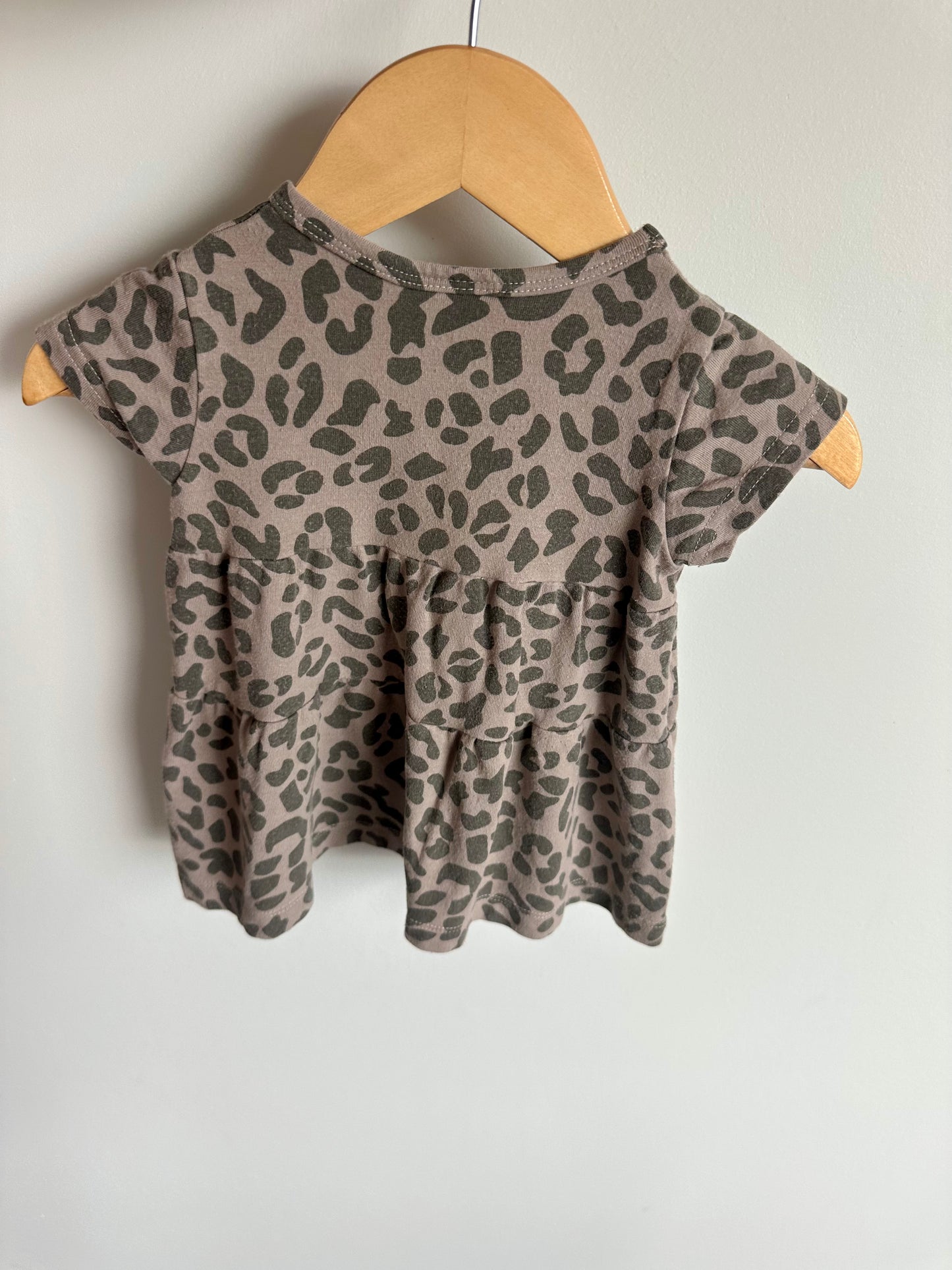 TBA Bamboo Animal Print Short Sleeve Dress / 0-6m