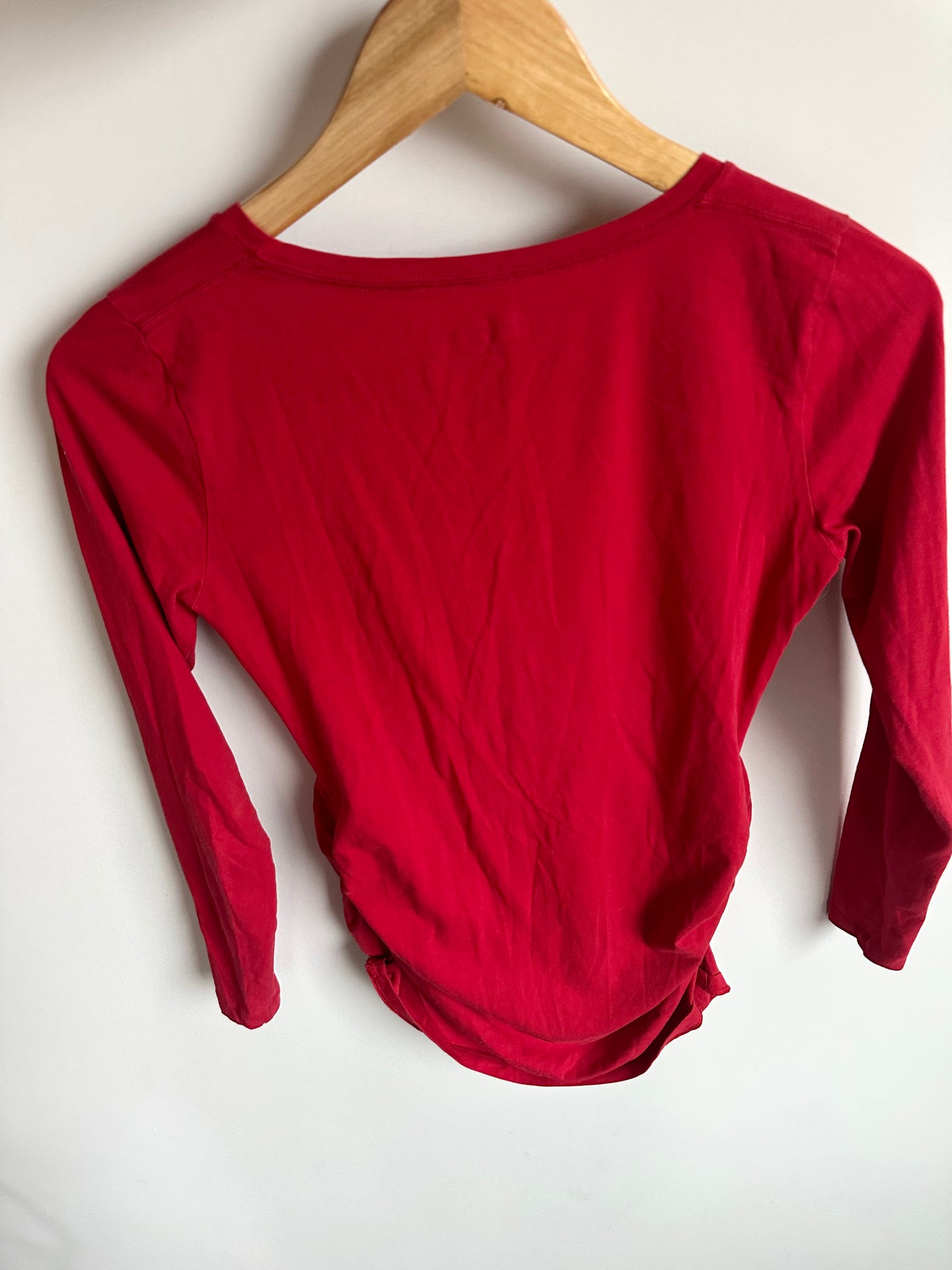 Fitted Red Maternity Long Sleeve / XS