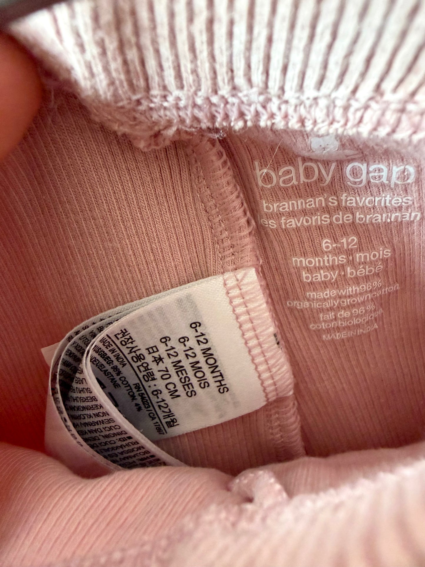 Gap Pink Rib Flared Pants / 6-12m