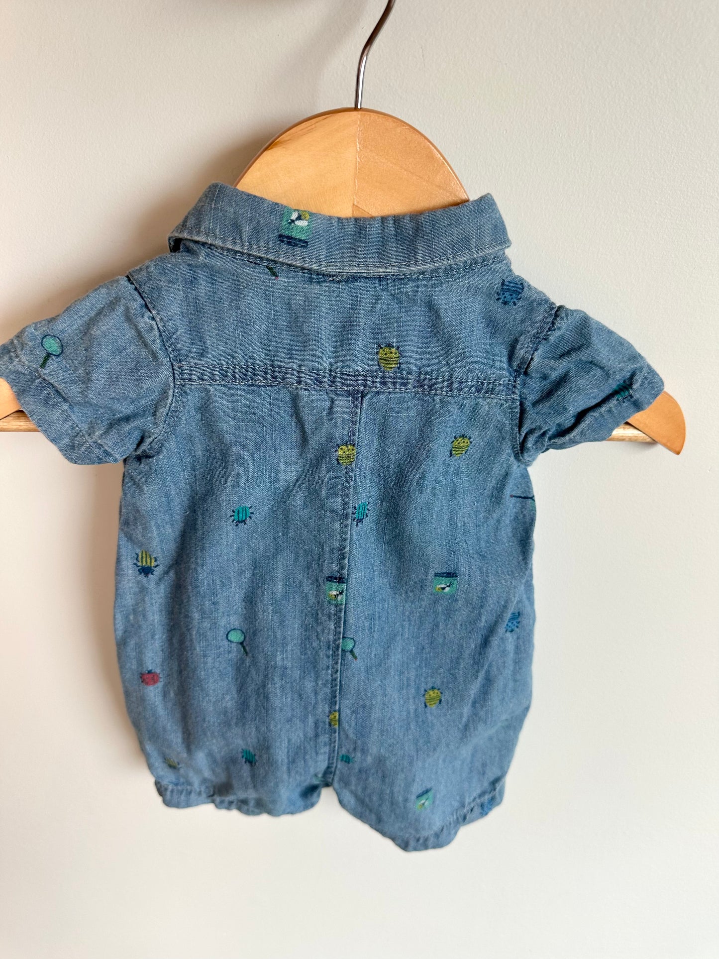 Newborn Chambray Romper / 0m