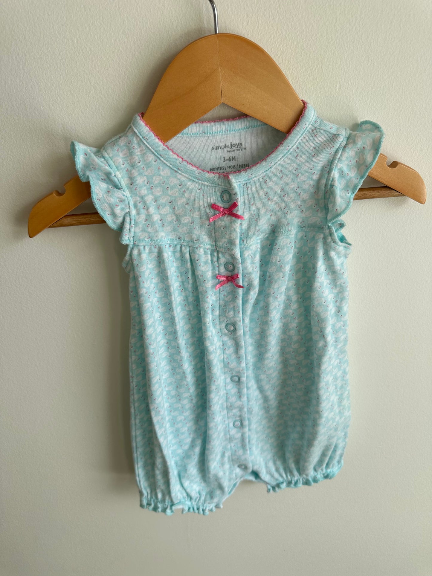Blue Swan Romper / 3-6m