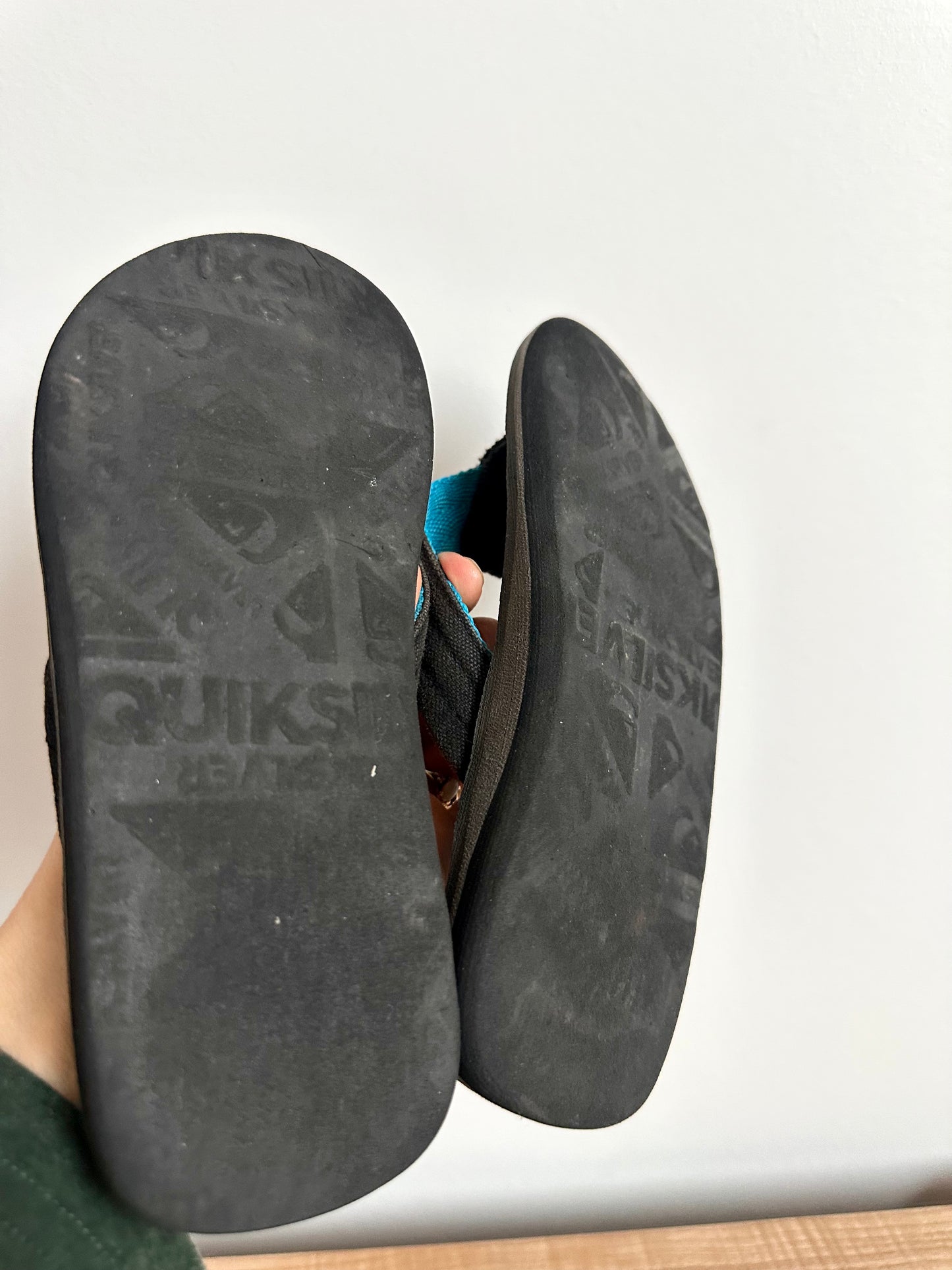 Quicksilver Black + Blue Sandals / Size 12 Little Kid?