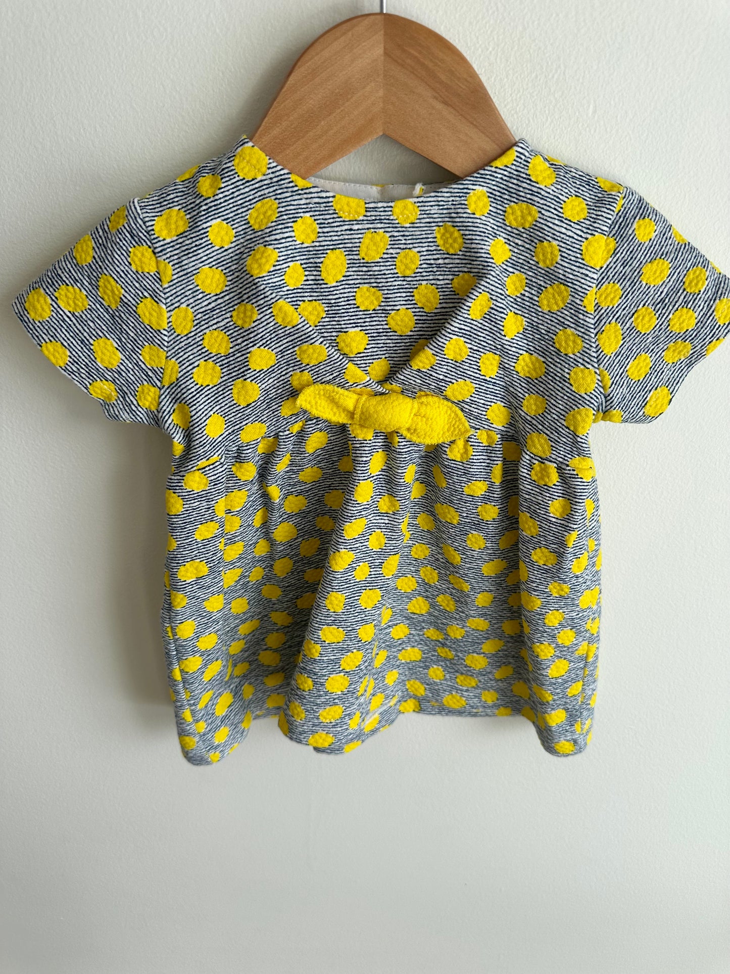 Zara Yellow Dot Dress / 3-6m