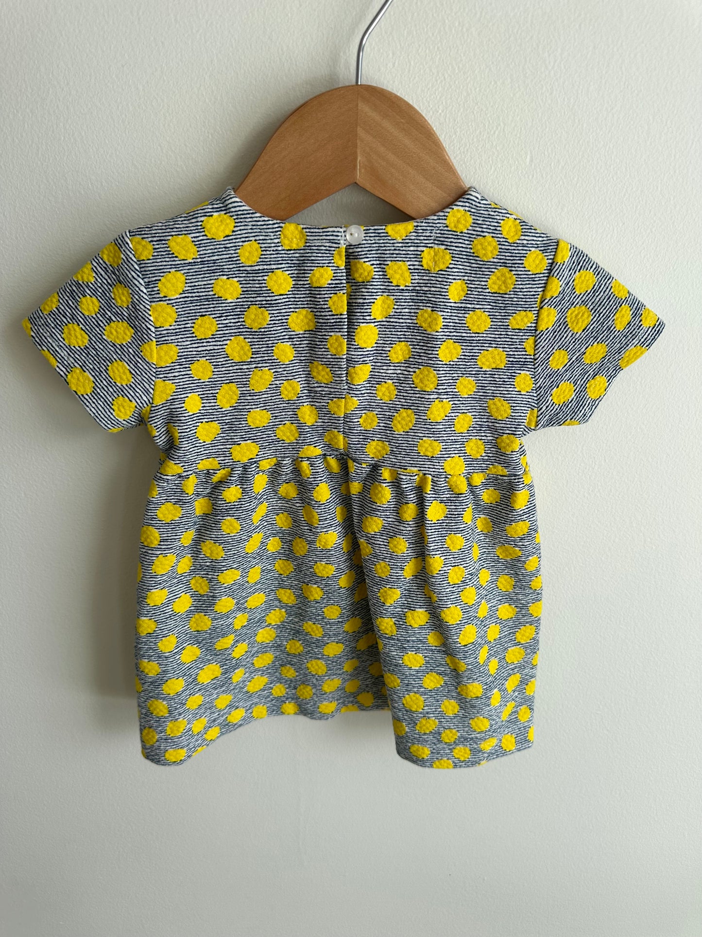 Zara Yellow Dot Dress / 3-6m