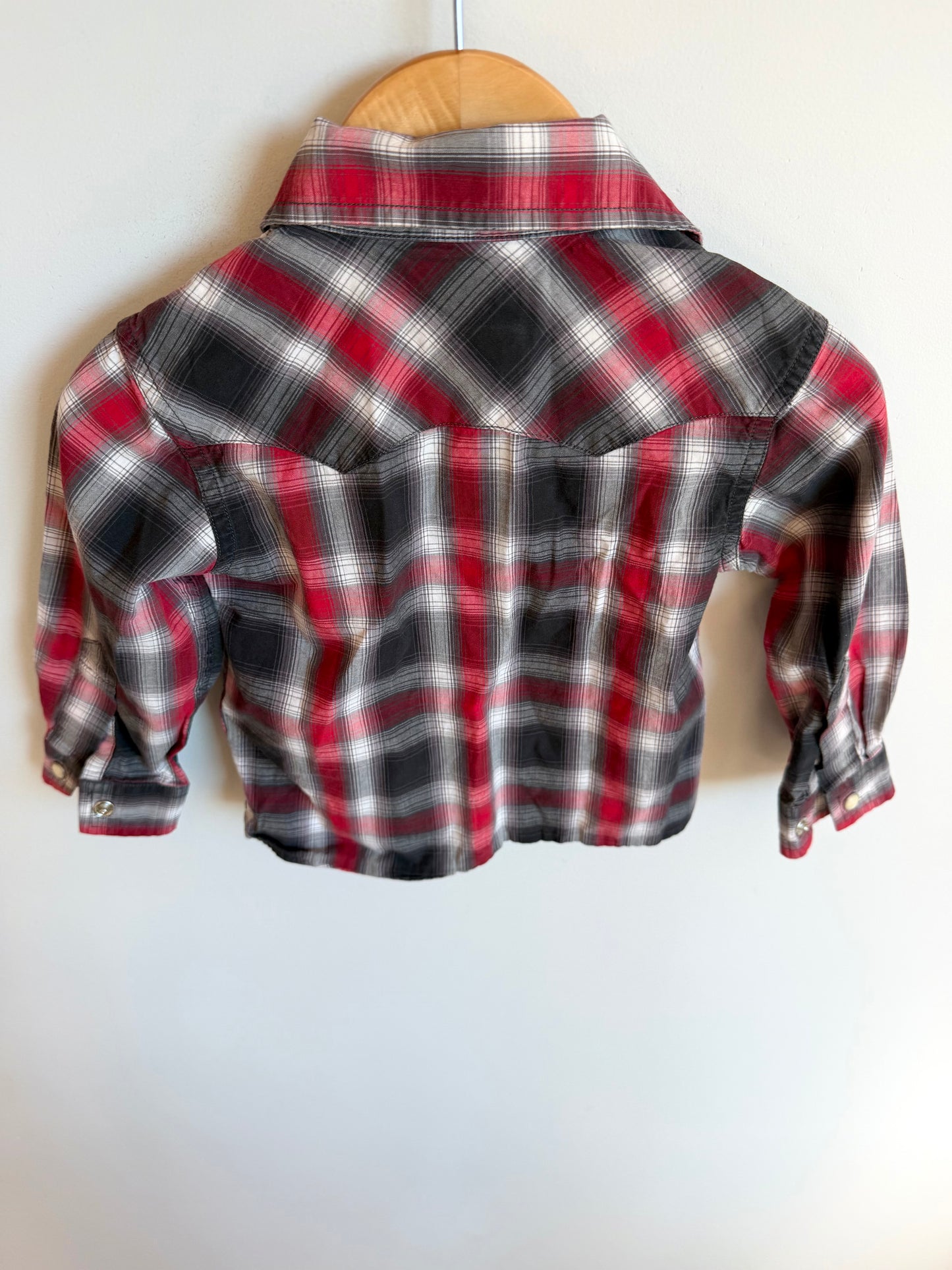 Lucky Plaid Dress Shirt / 12m