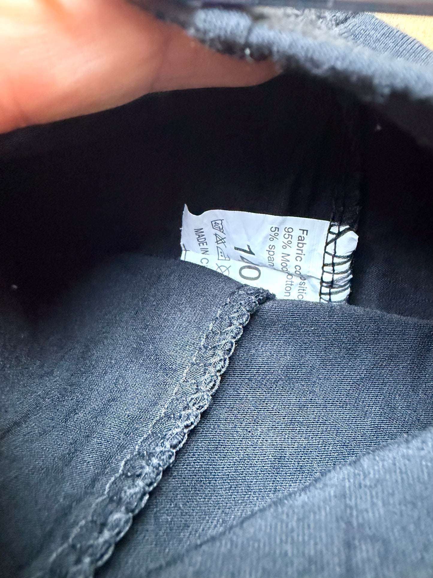 Soft Black Biker Shorts / 8-10 years