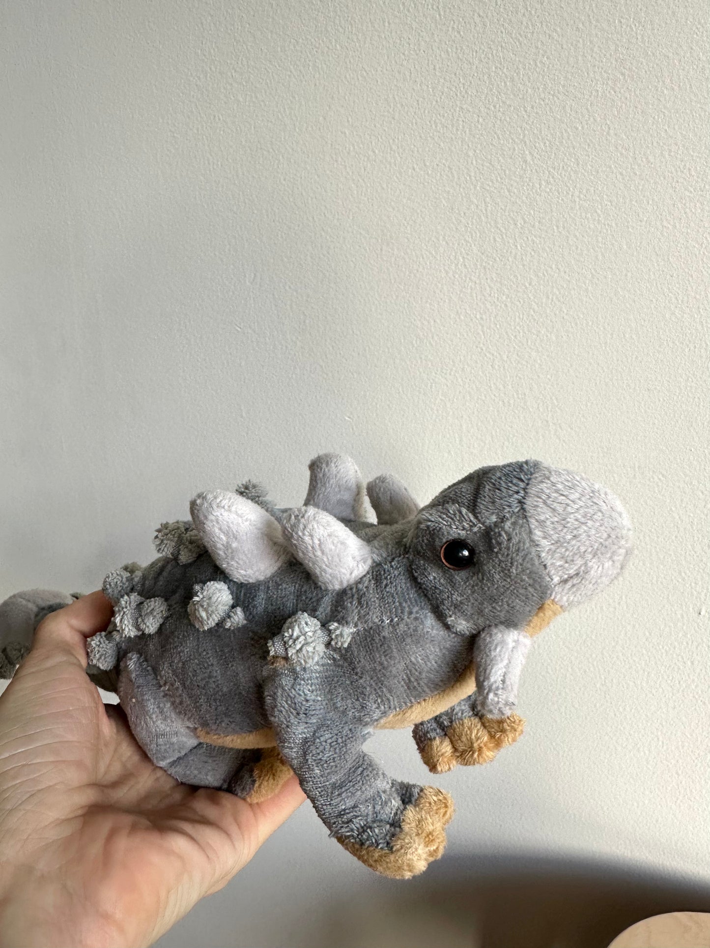 Grey Plush Dinosaur