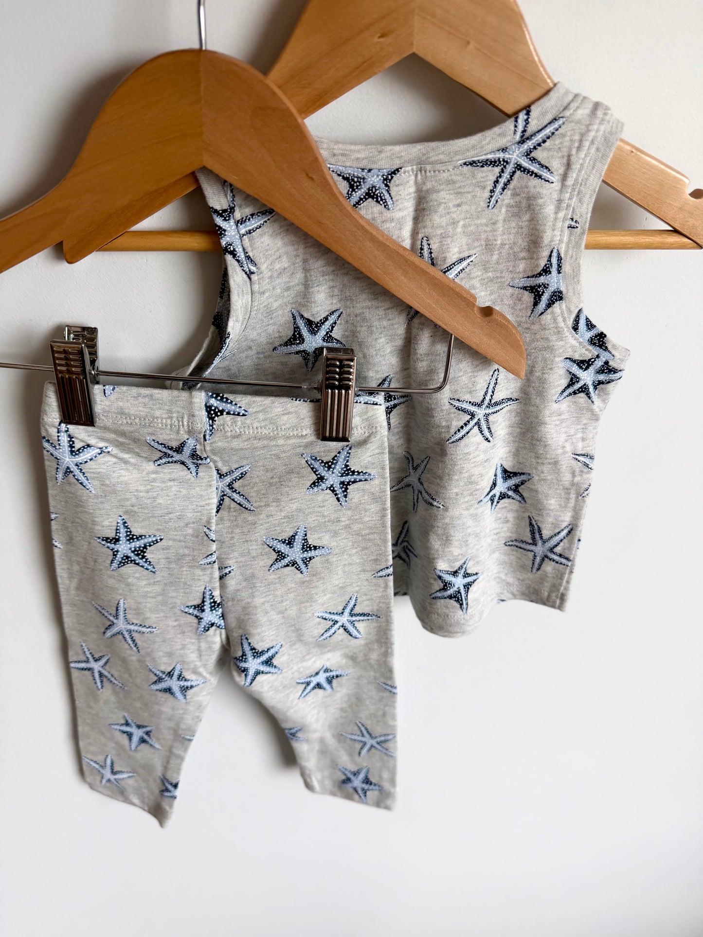Grey Starfish Tank + Pants Set (With Tags)/ 12-18m
