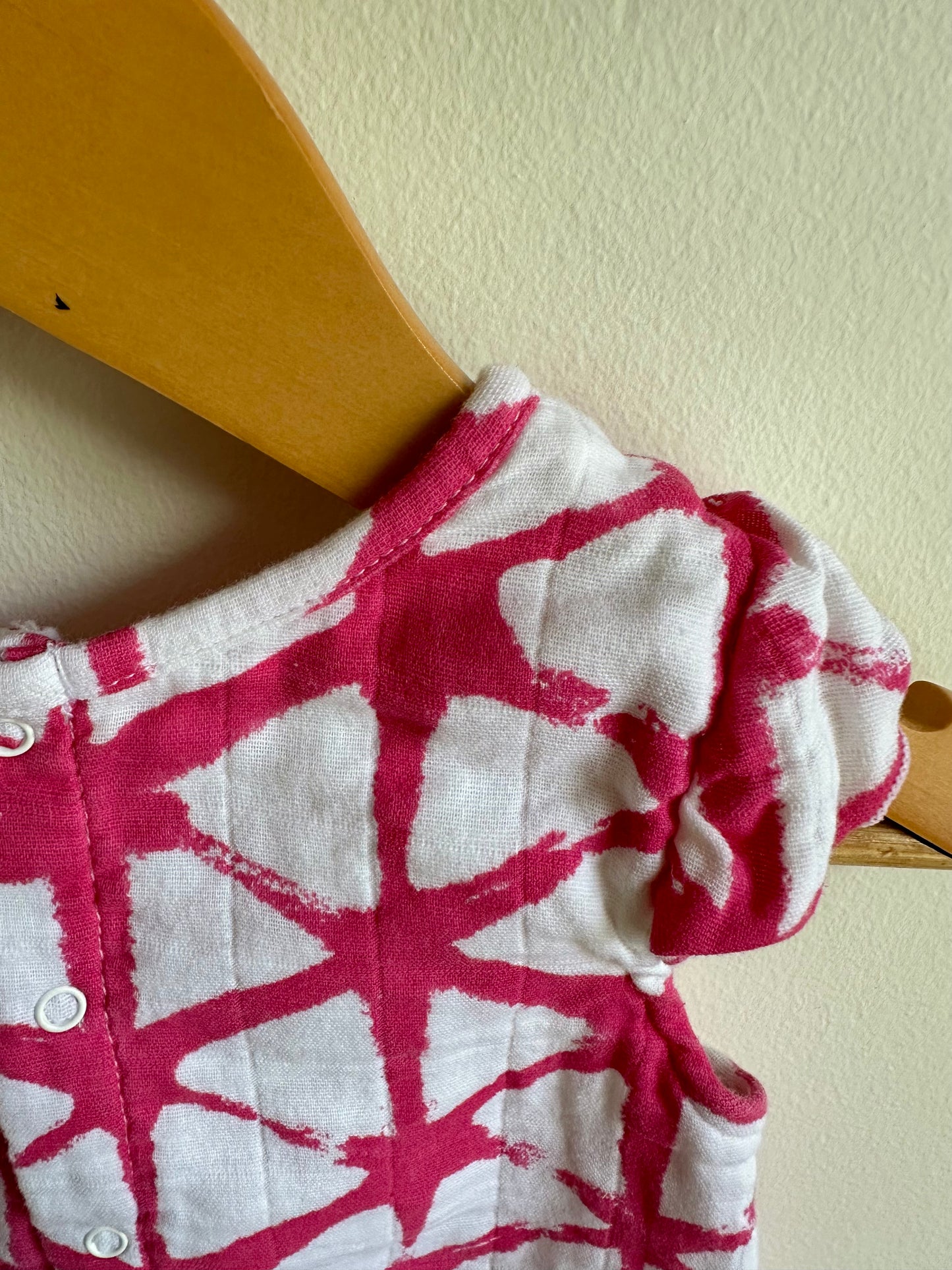 White + Pink Tunic Dress / 6-9m