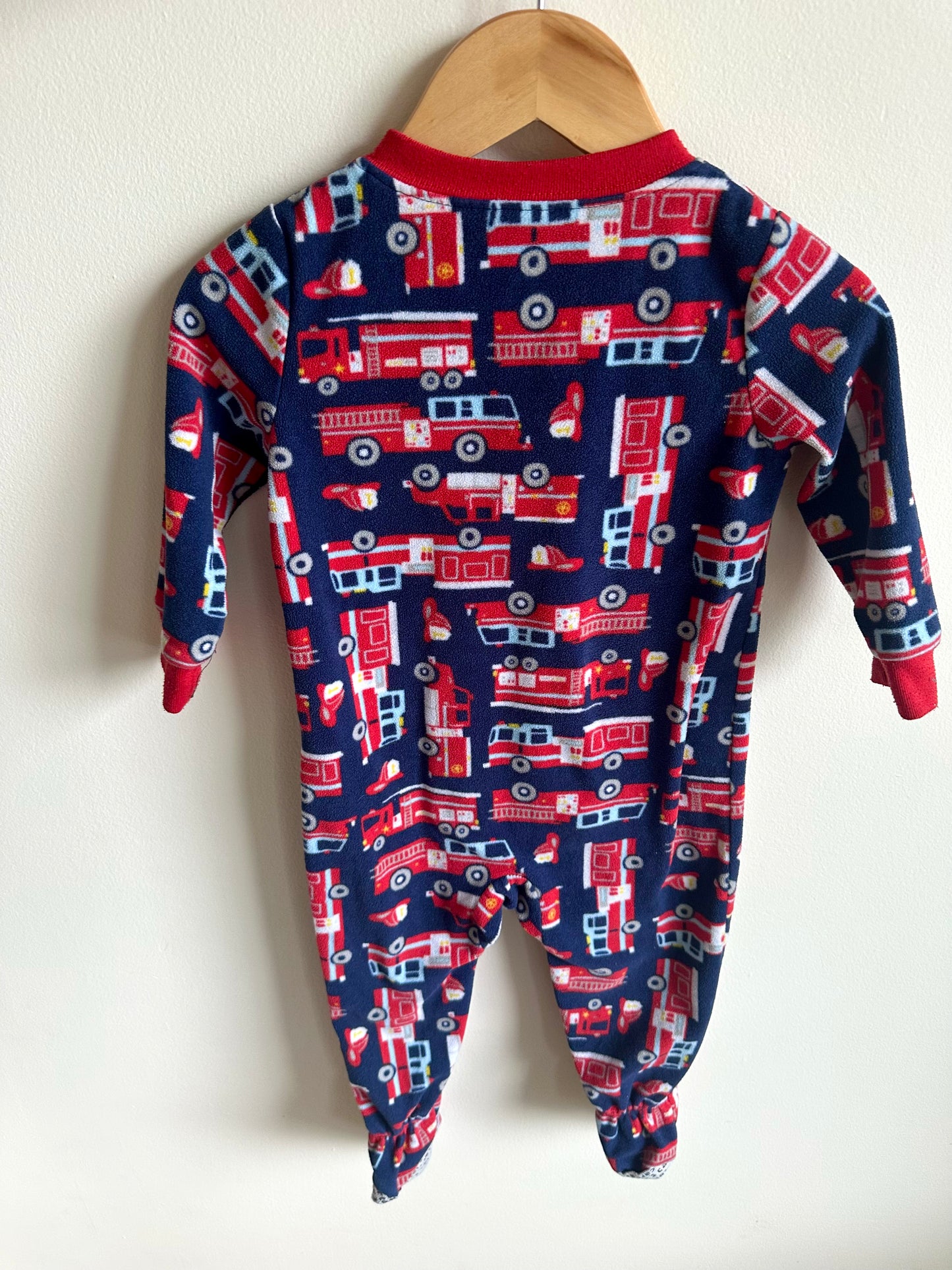 Firetruck Fleece Sleeper / 18m