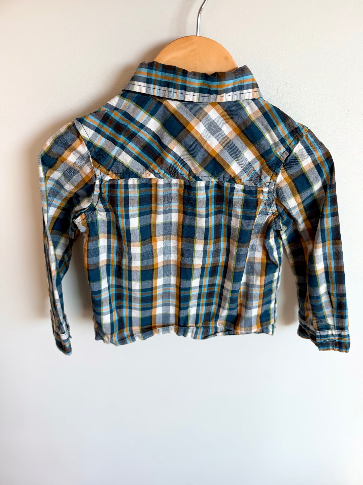 Plaid Cotton Top / 24m