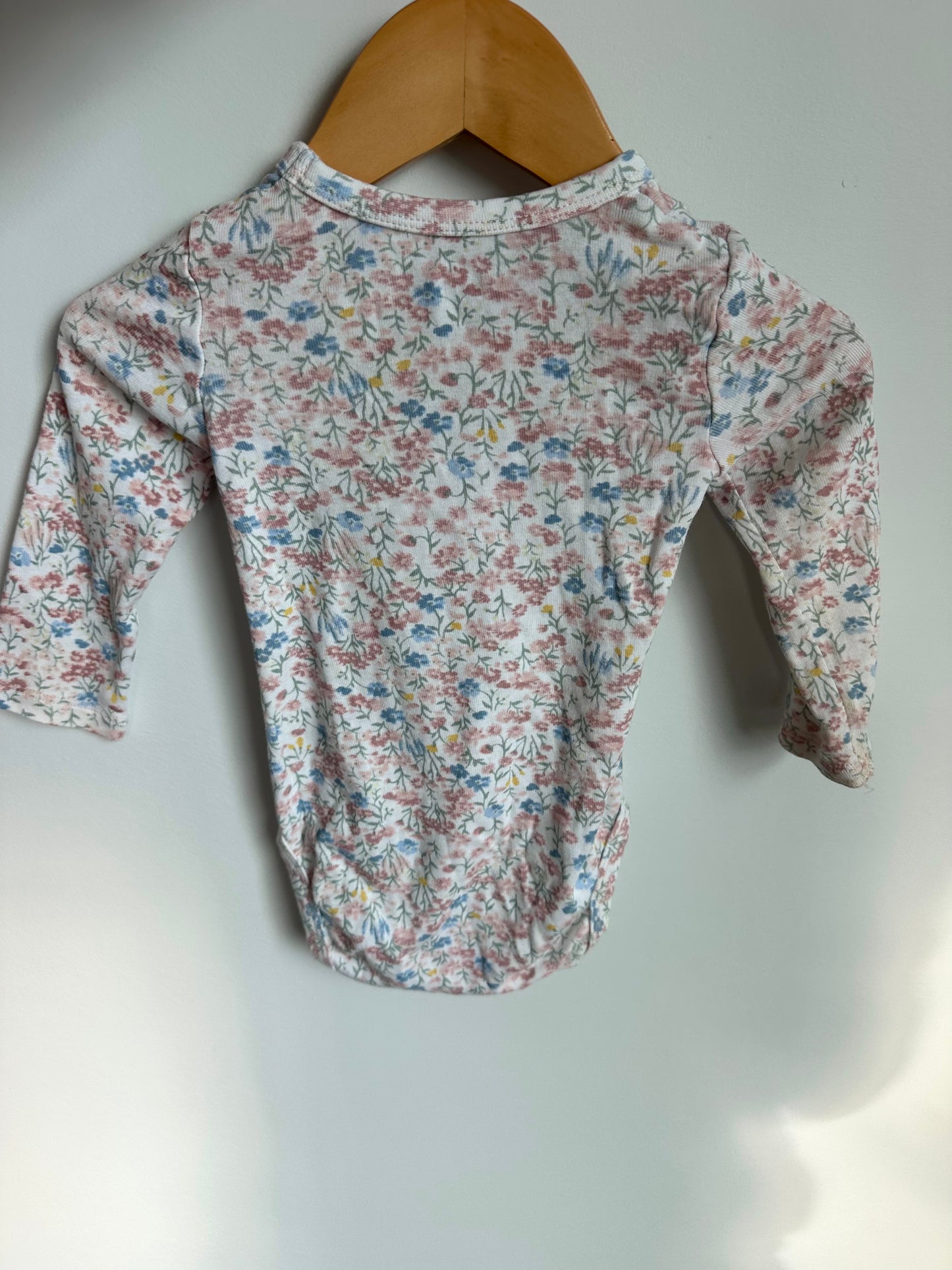 H&M Wrap Floral Bodysuit / 6-9m