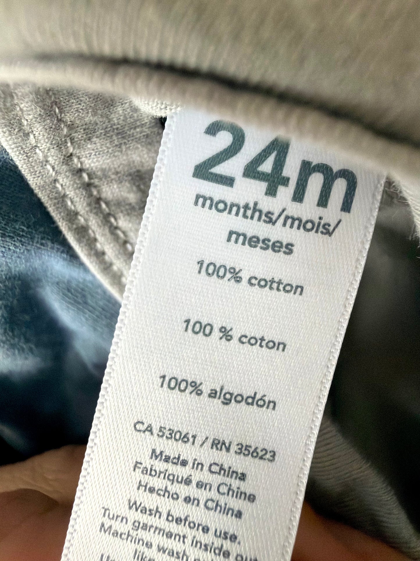 Long Sleeve Hooded Bodysuit / 24m