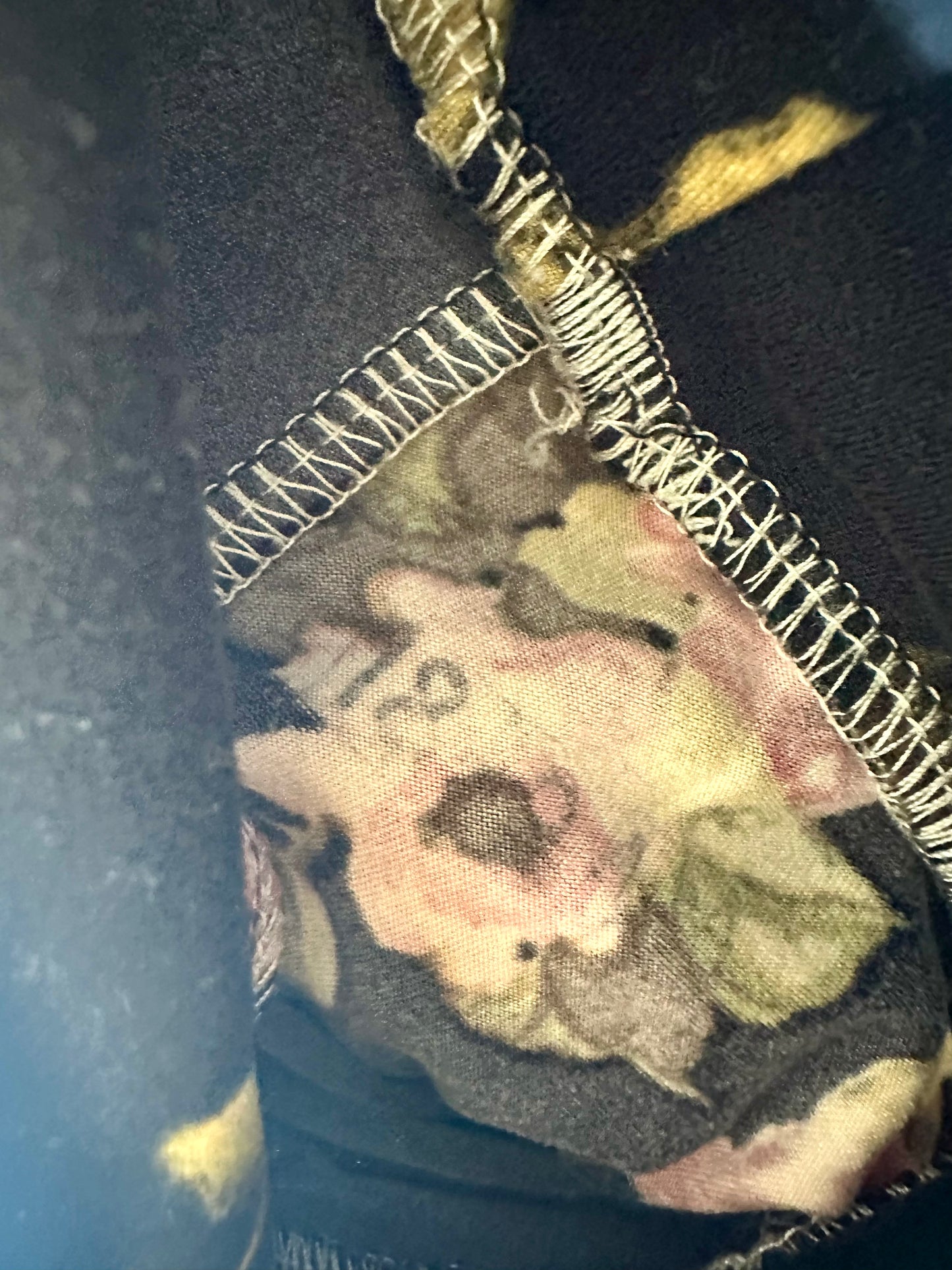 Dark Floral Pants + Headband Set / 18-24m