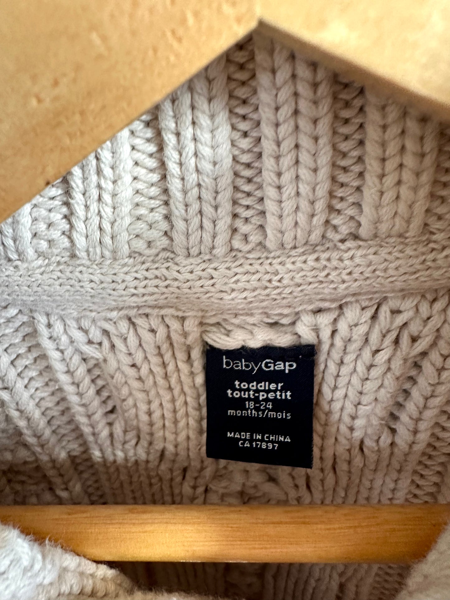 Cable Knit Sweater / 18-24m