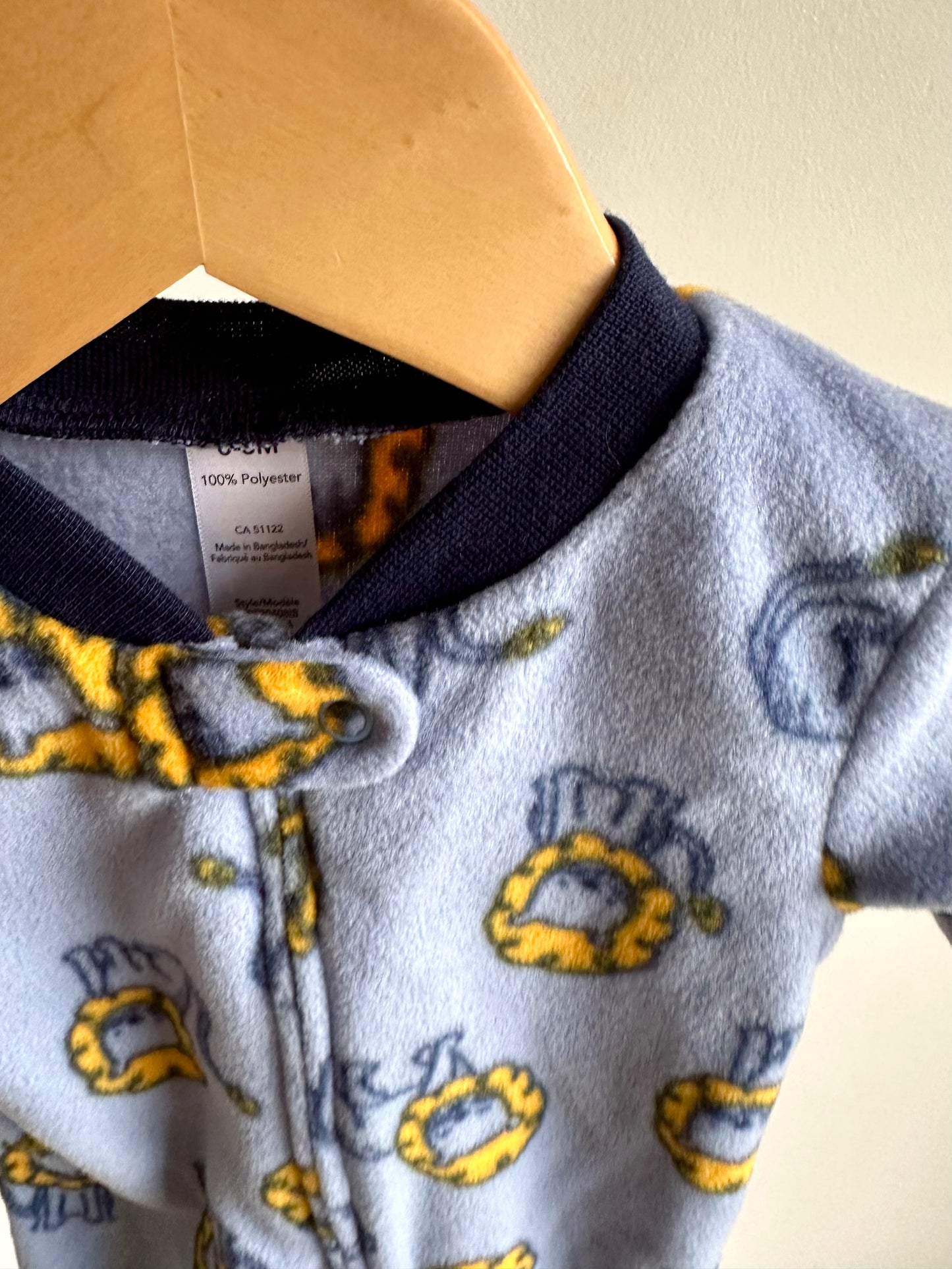 Lion Zipper Footed Sleeper / 0-3m