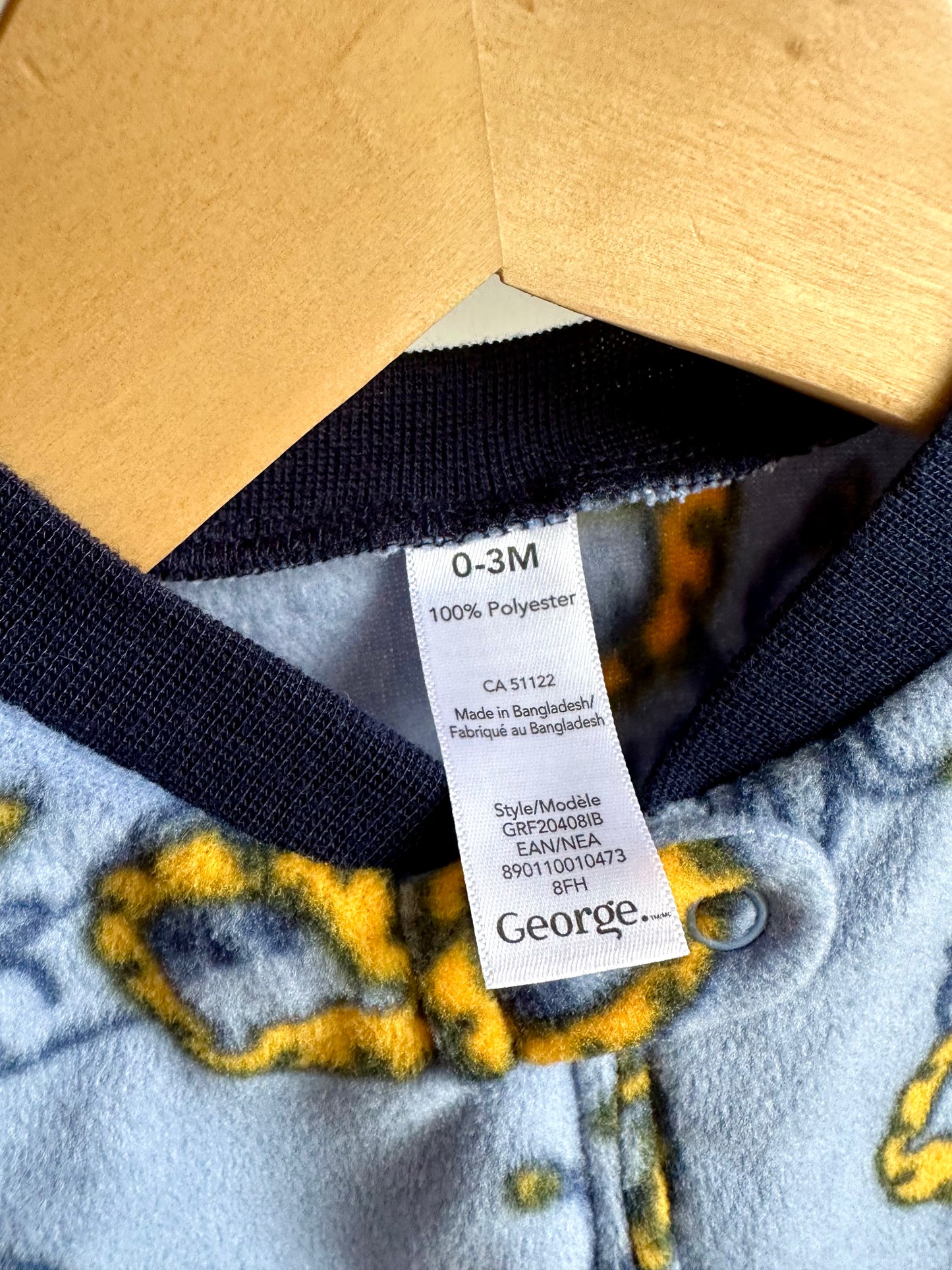 Lion Zipper Footed Sleeper / 0-3m