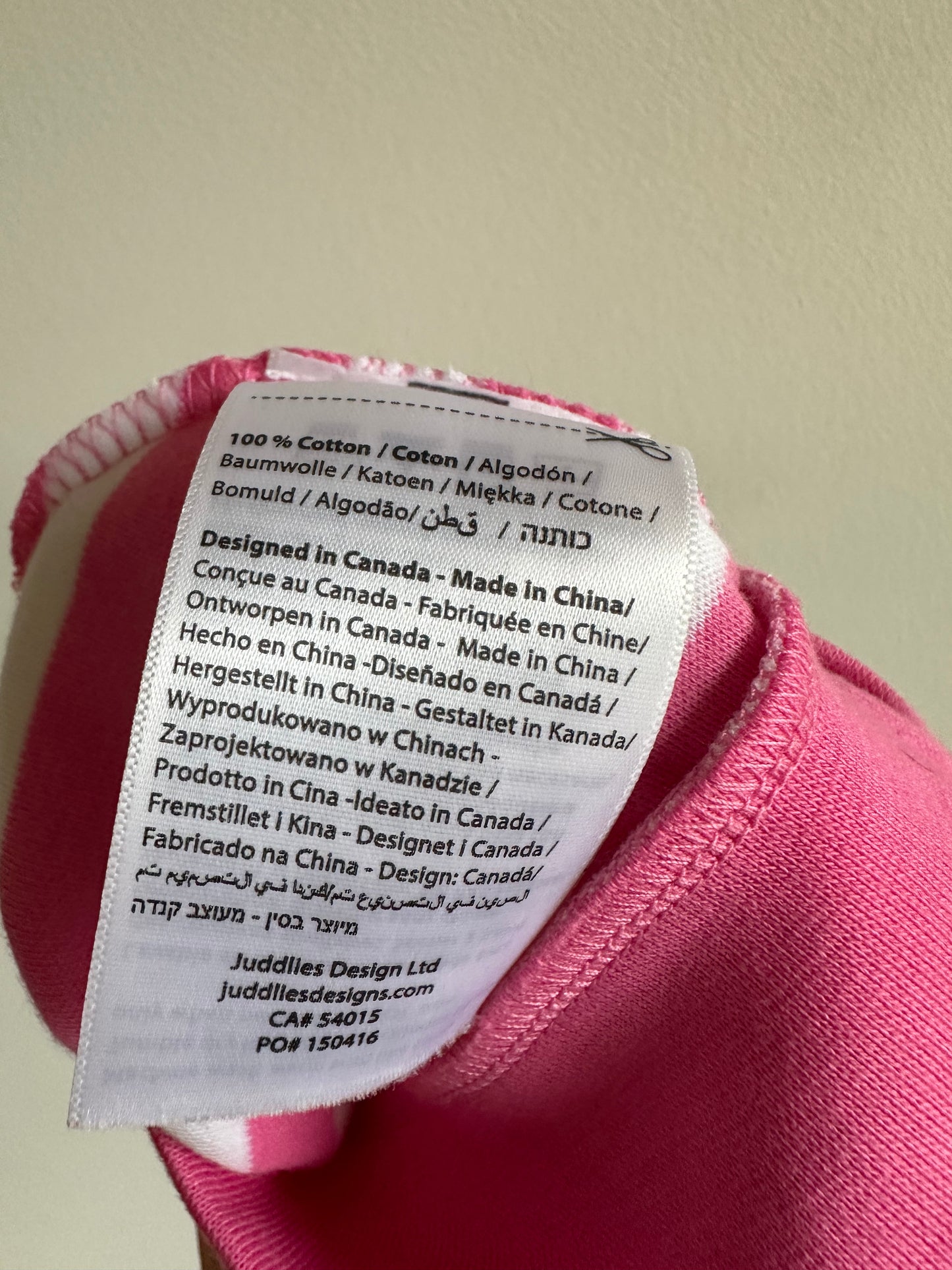 Juddies Pink + White Toque / 0-3m?