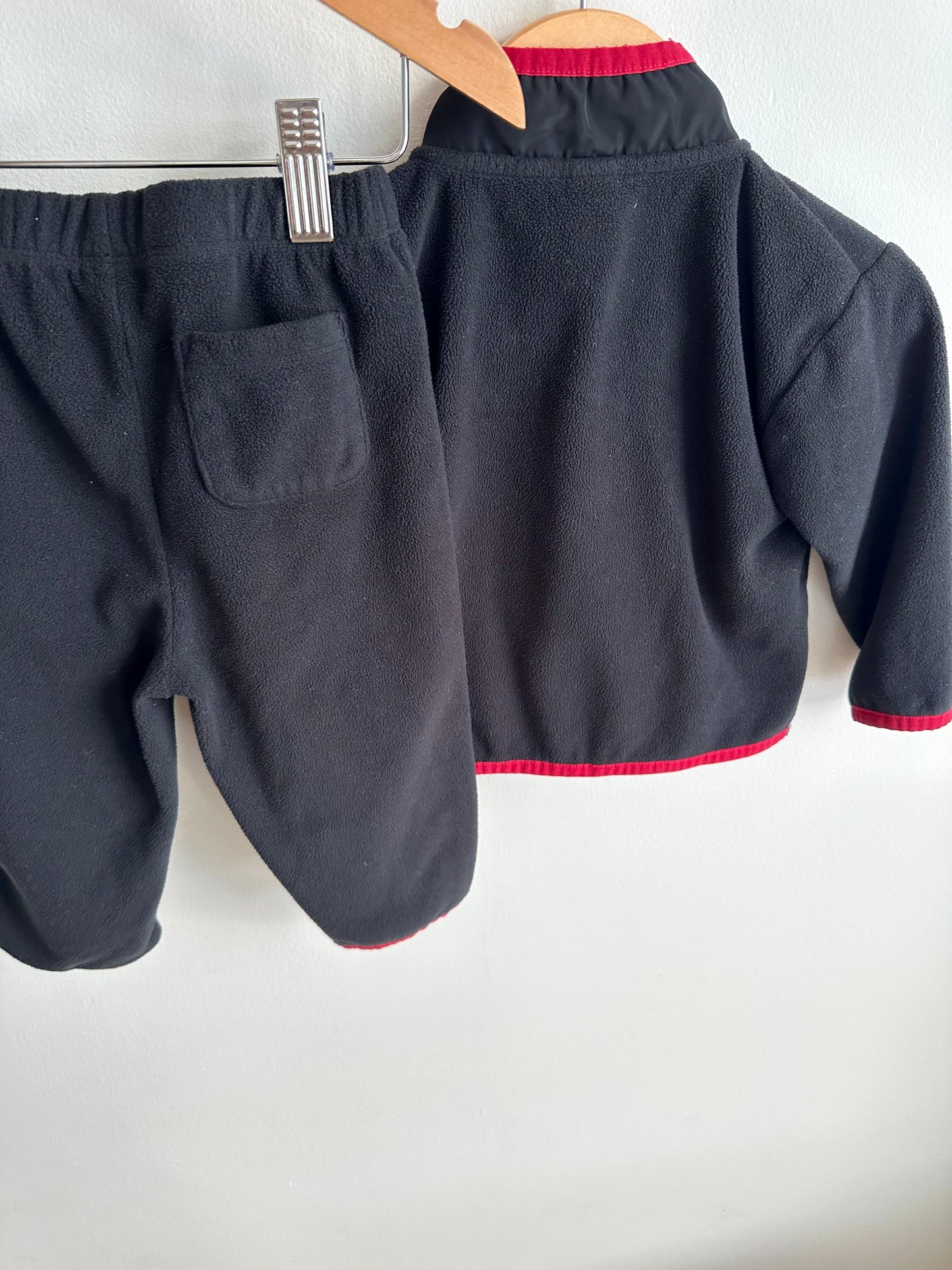 Black with Red Trim Sweater + Pants / 12-18m
