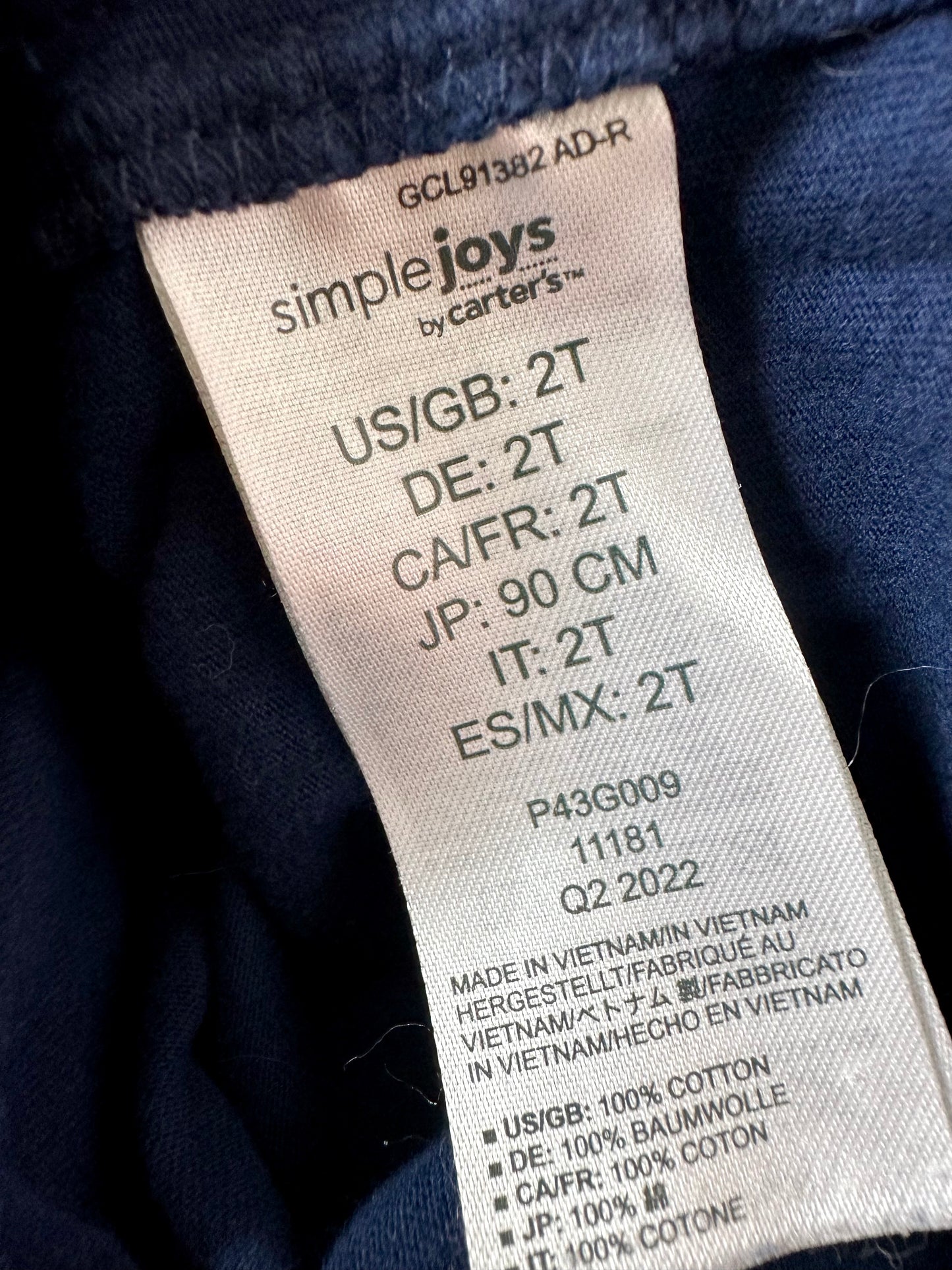 Blue Long Sleeve Top with Pocket / 2T