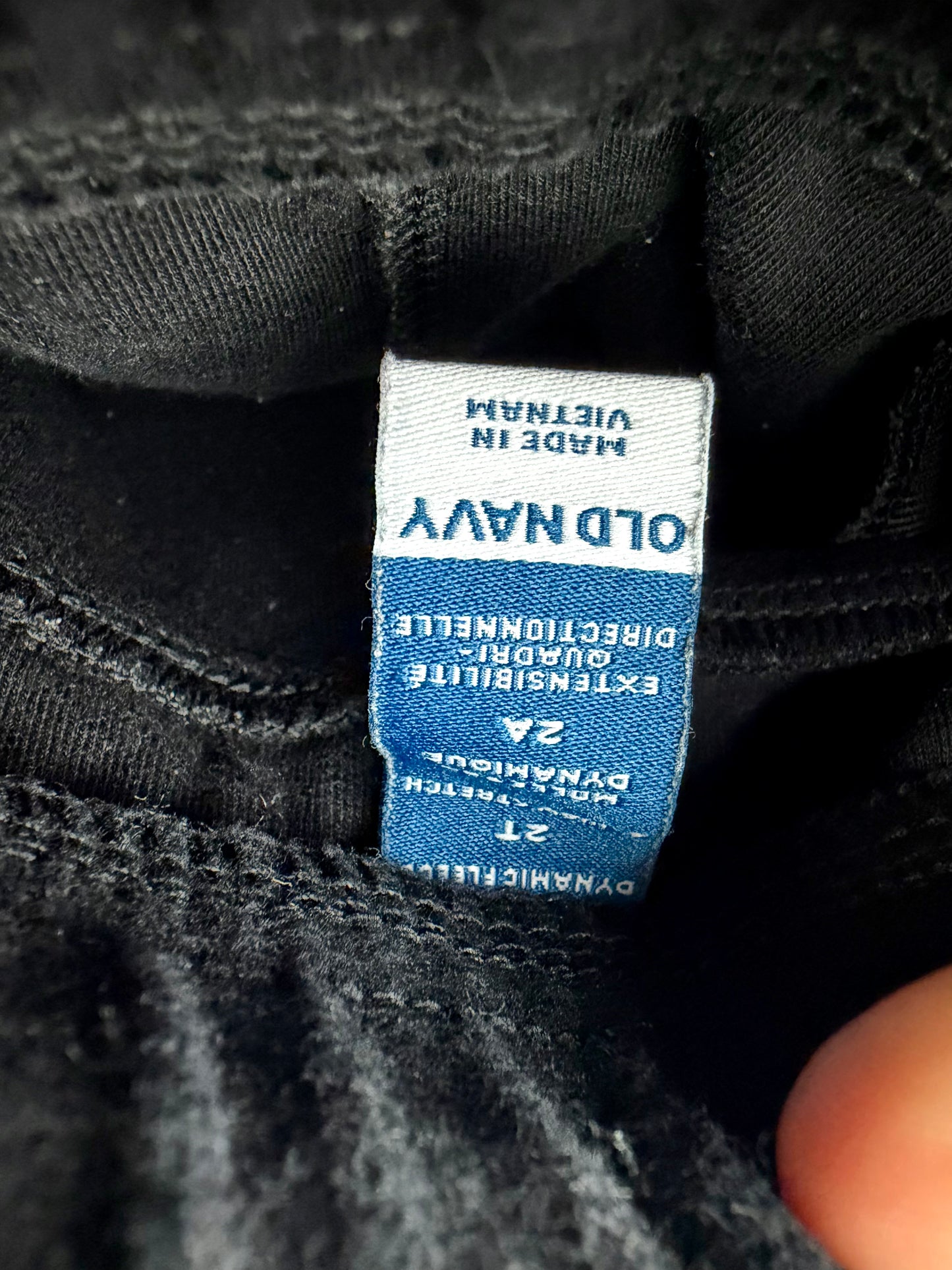 Black Tapered Pocket Zipper Sweat Pants / 2T