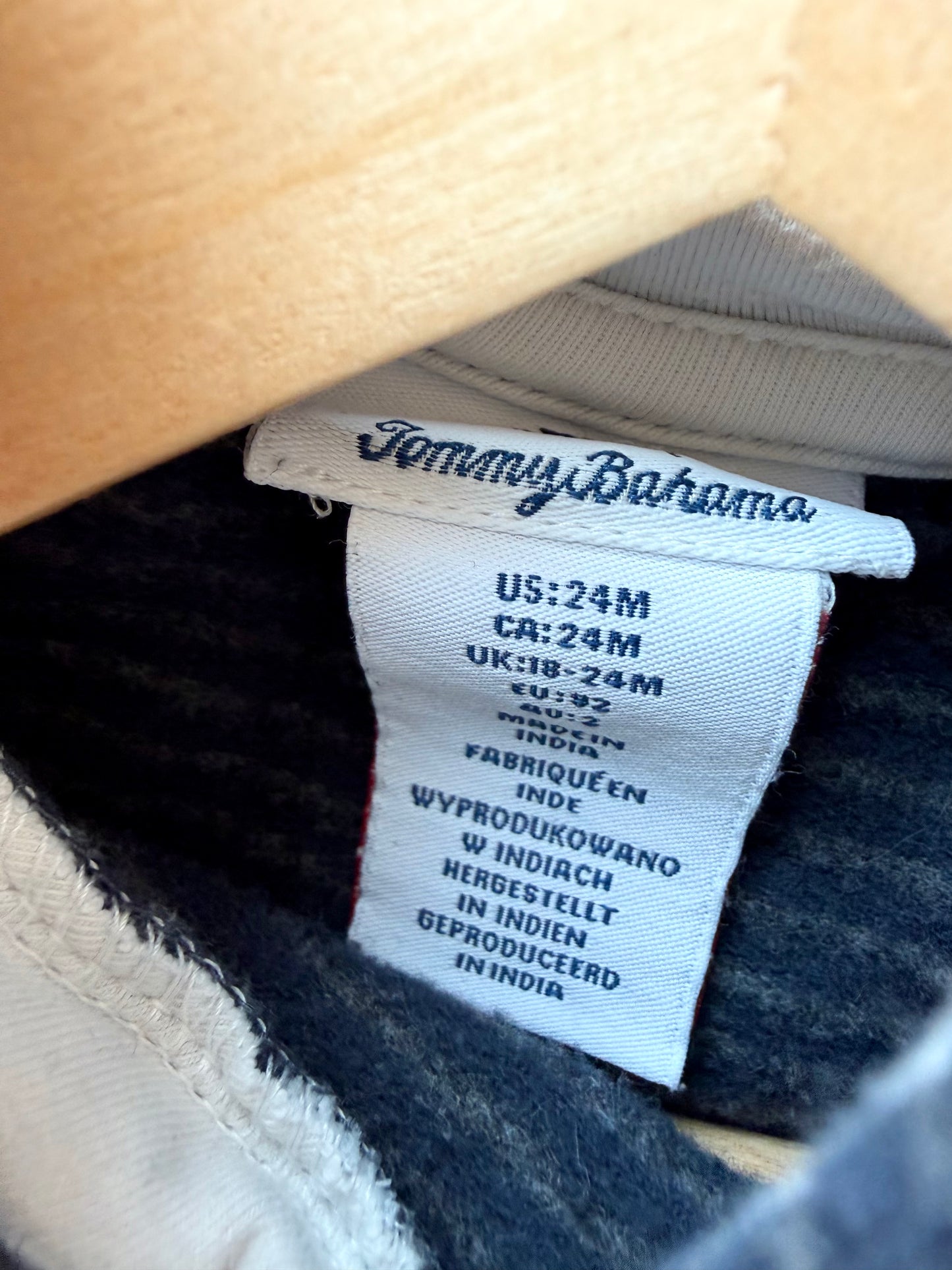 Striped Grey Hoodie / 18-24m