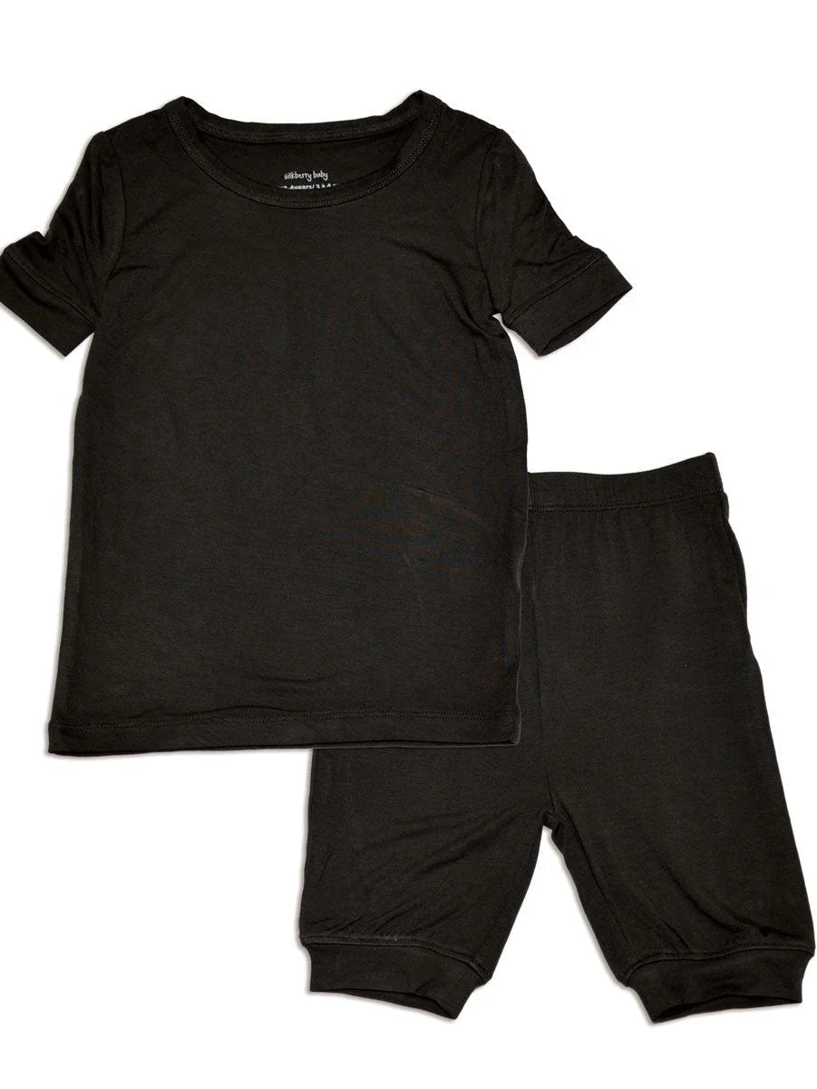 Black Bamboo Short Sleeve Top & Shorts PJ Set (New Retail Item) / 5 years