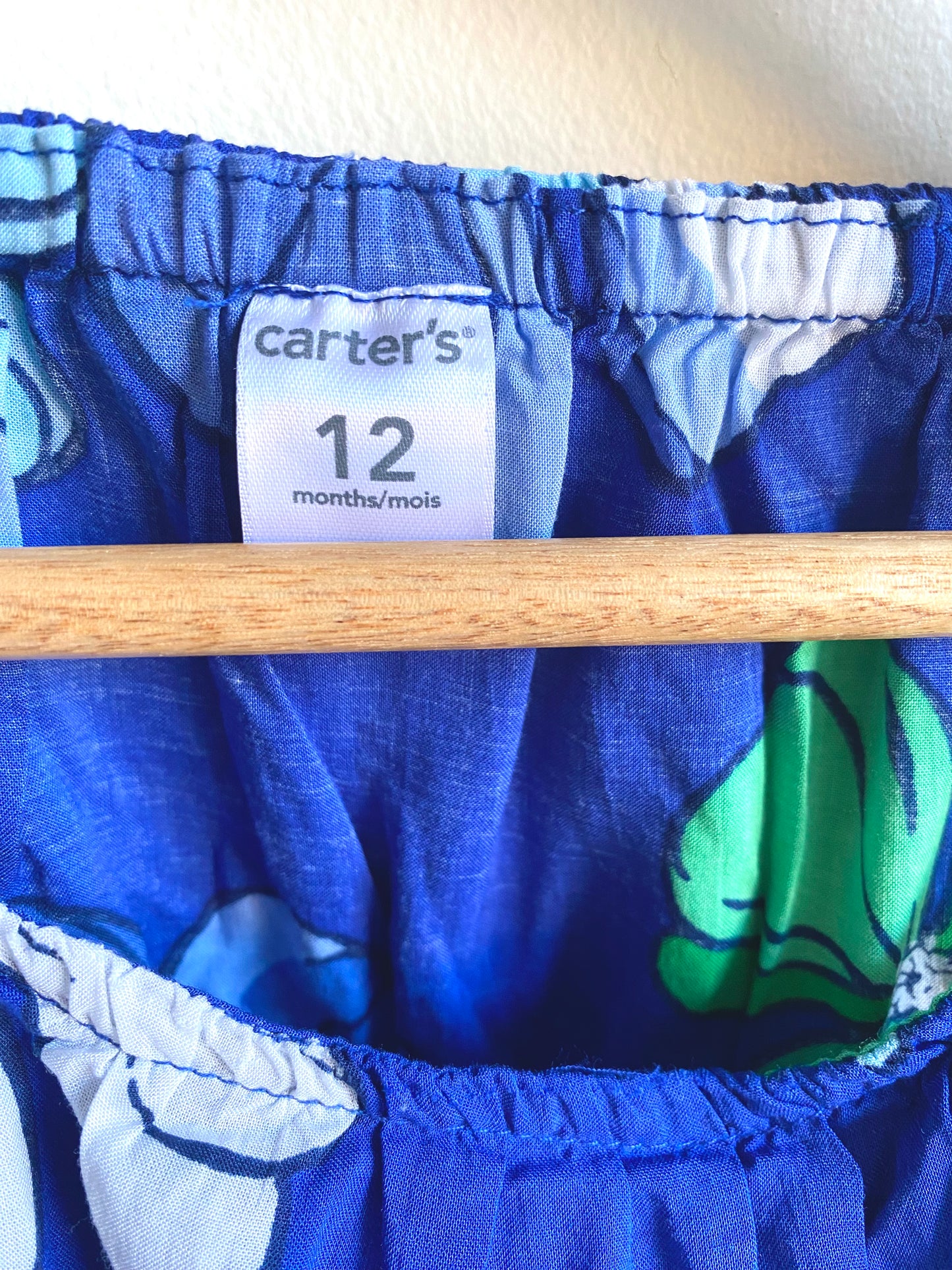 Blue Flower Summer Dress / 12m