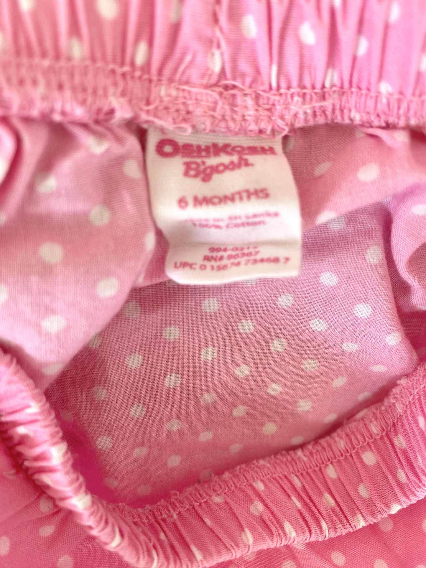 Polka Dot Pink Diaper Cover / 6m
