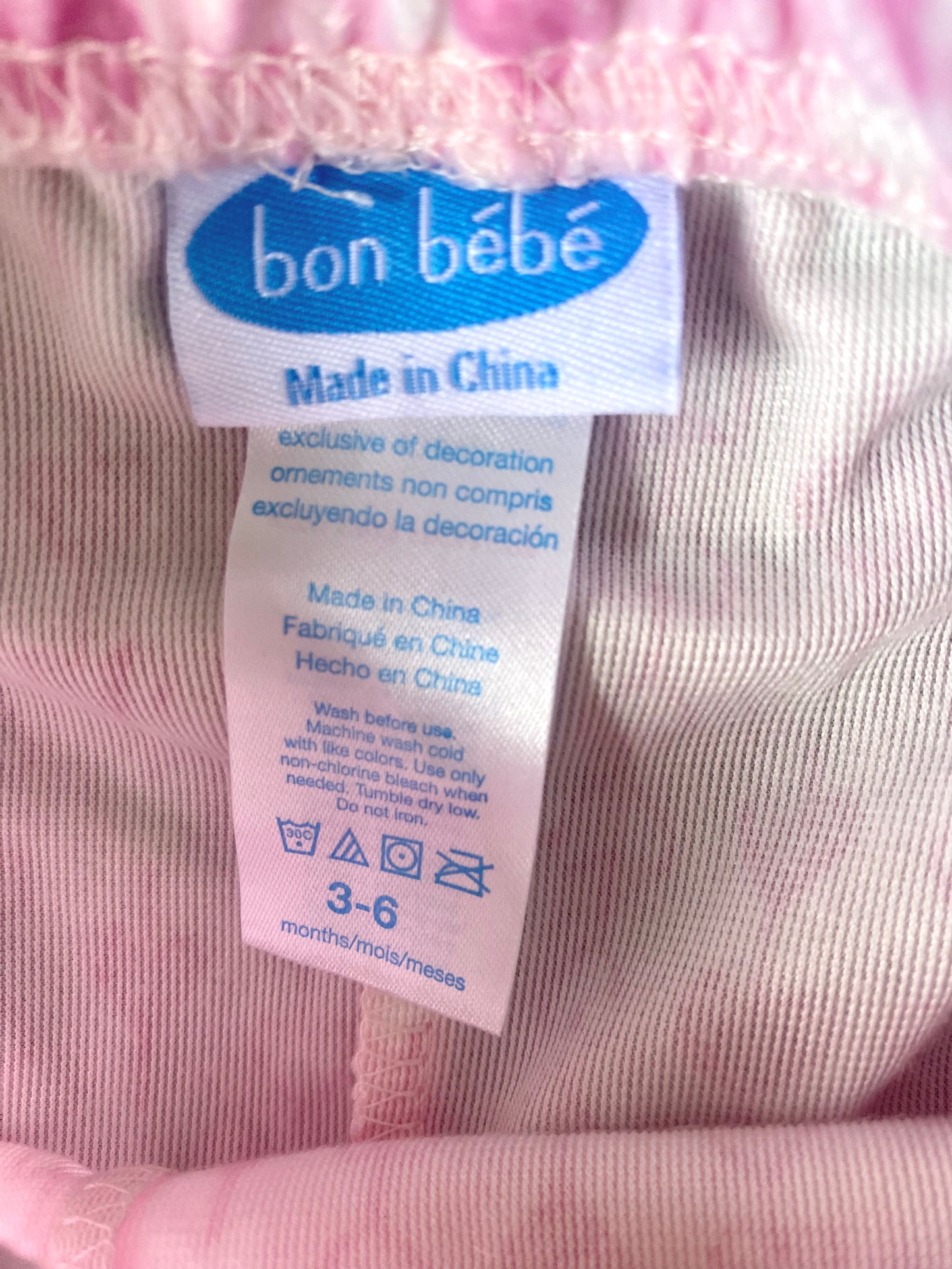 Soft Heart Pink Pants / 3-6m