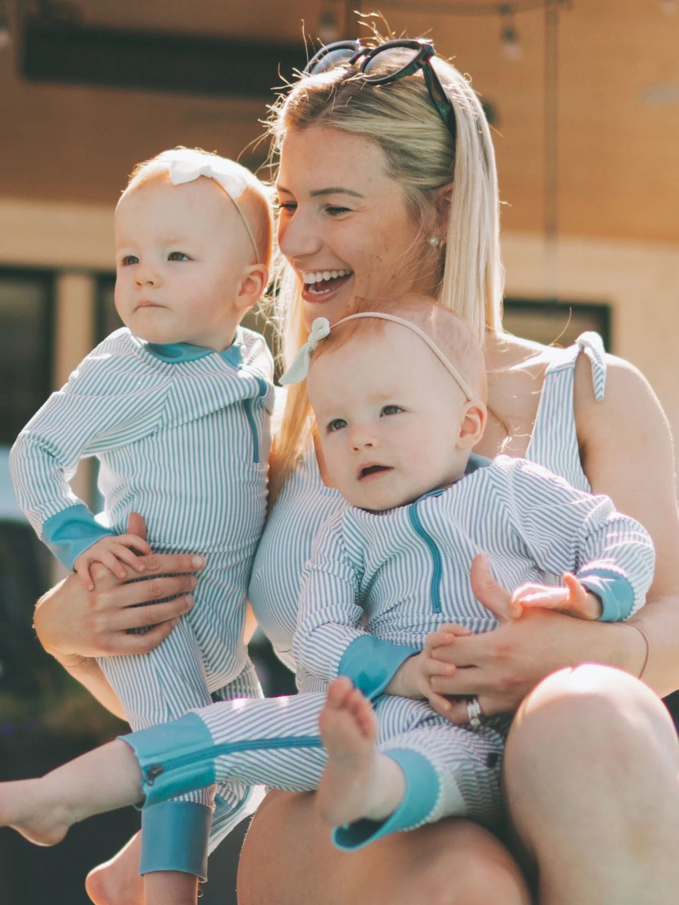 Honeysuckle Stripes Sunsuit (New Retail Item) / 12-18m