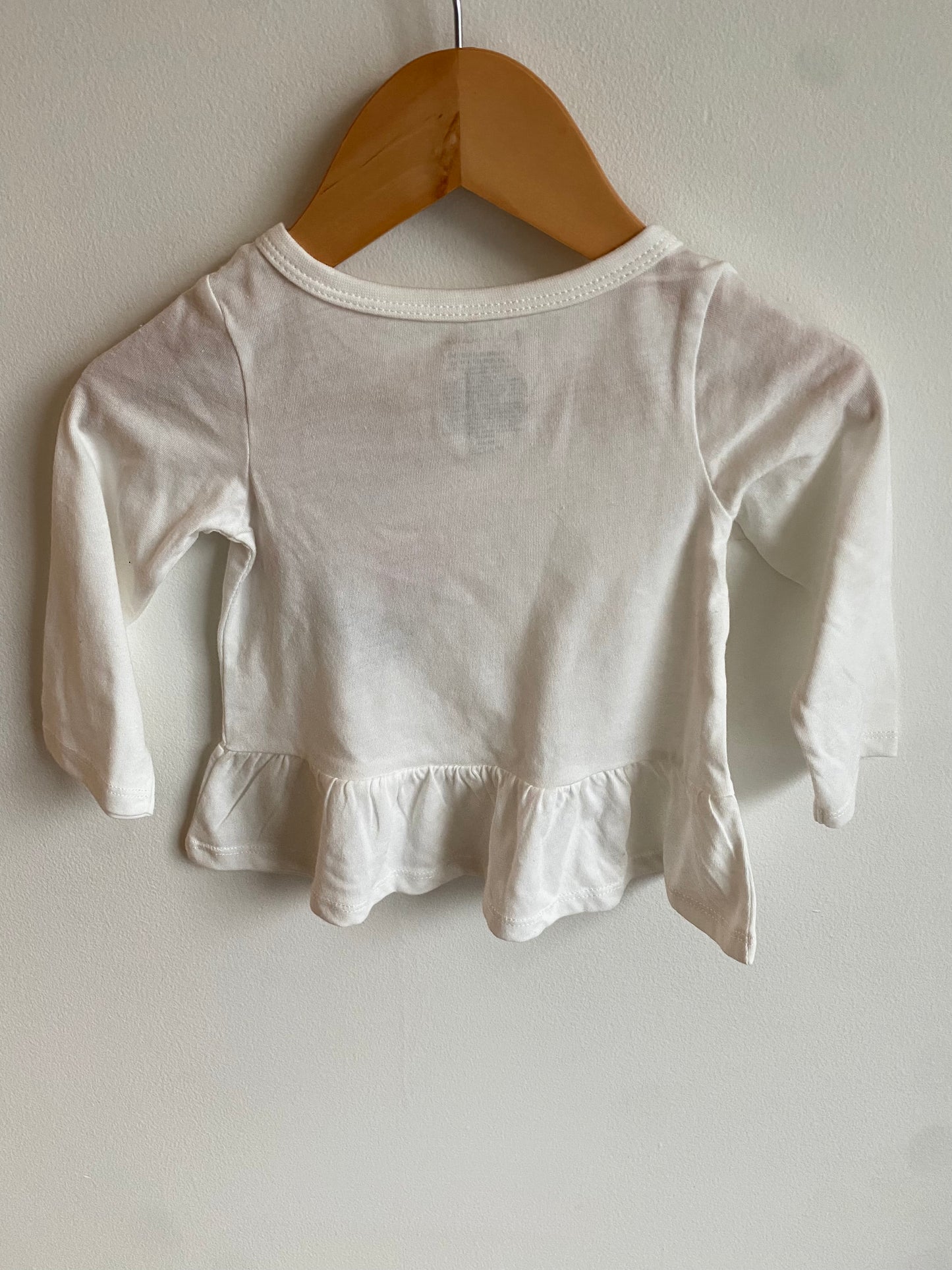 Butterfly White Shirt / 6-12m