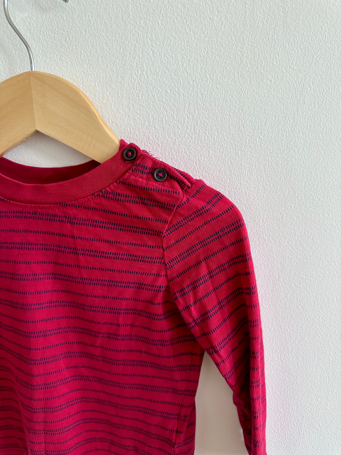 Red Striped Long Sleeve / 18m