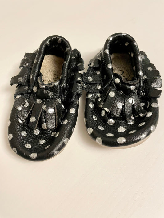 Polka Dot Minimoc Soft Sole Shoes / Size 2