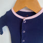 Navy and Pink Snap Sleeper / 0-3m
